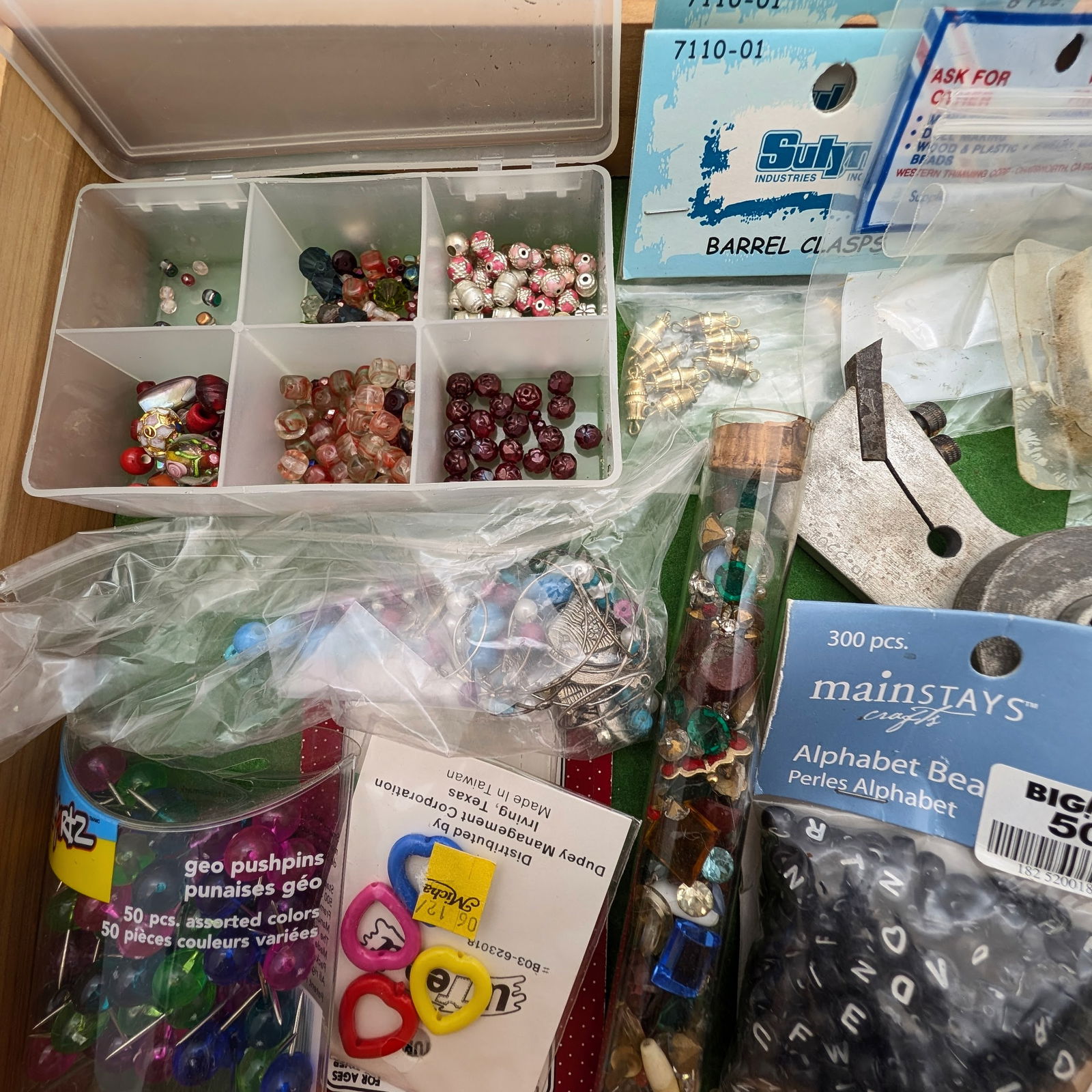 Large Lot of Craft Supplies- Beads, Pins, Jewelry Making, ect. - 2