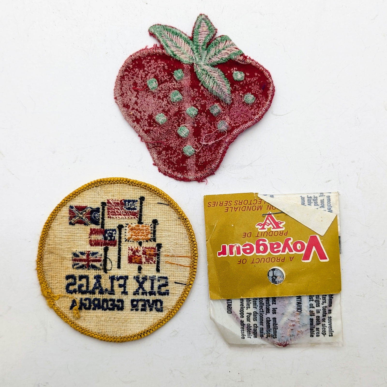 Lot of 3 Patches- Strawberry, Six Flags GA, & Fort York Toronto - 2