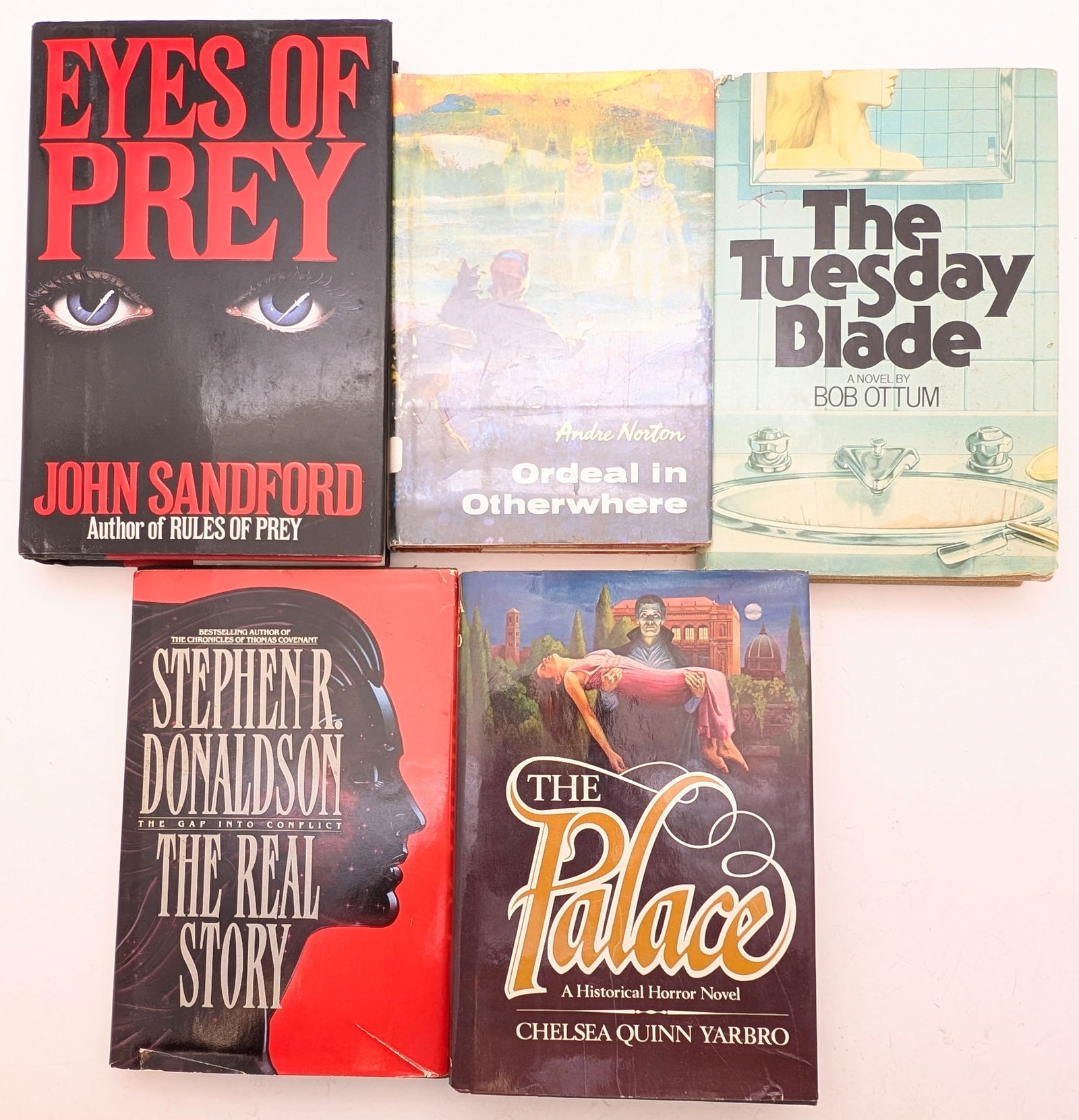 Lot of 5 Vintage Thriller/Horror Books- Including Eyes or Prey by John Sandford - 2