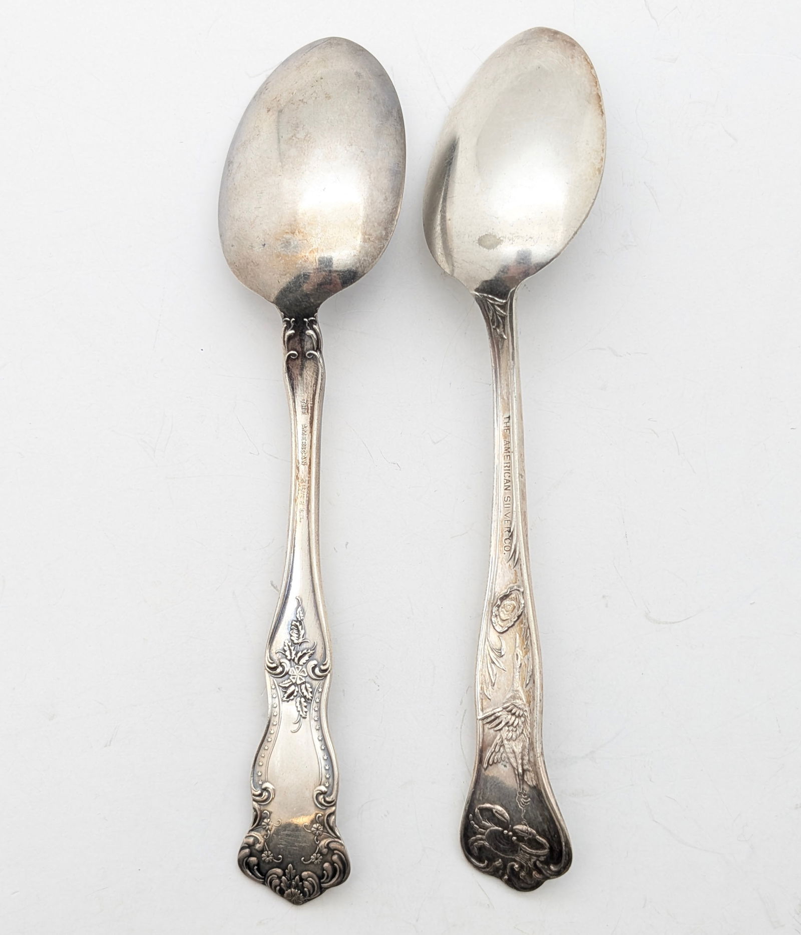 Lot of 2 The American Silver Co. Silver-plated Souvenir Spoons- Baltimore MD, France - 2