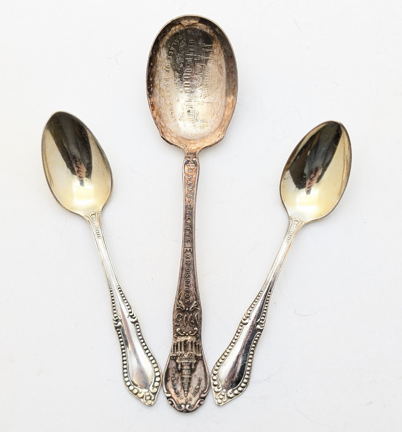 Lot of 3 Niagara Falls Silver Co. Silver-plated Spoons: _ 