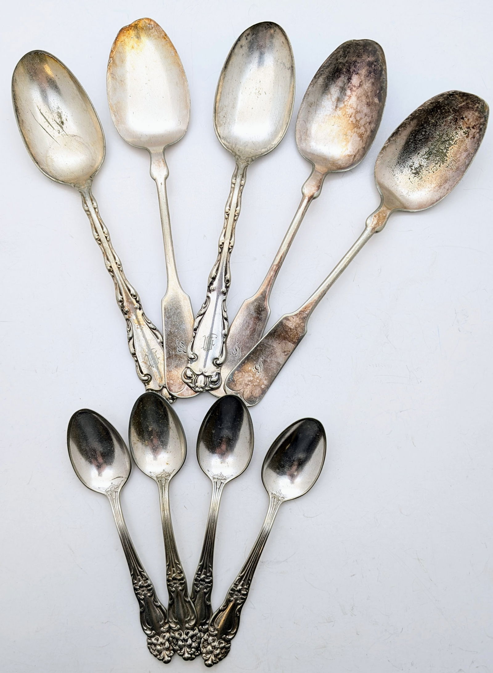Lot of 9 Reed & Barton Silver-plated Spoons (1 of 2)