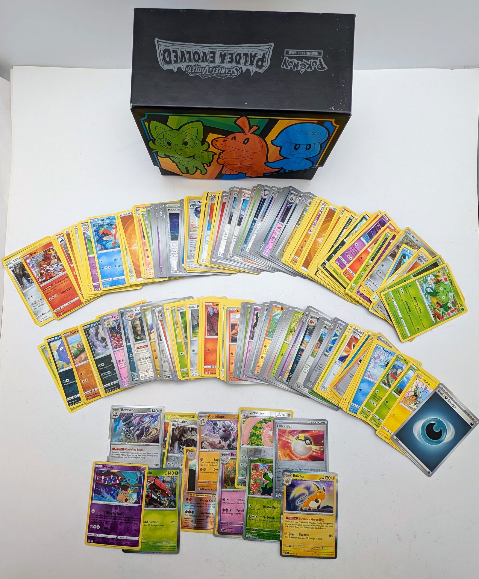Large Lot of Pokemon Trading Cards- A mix from various sets and generations (1 of 2)