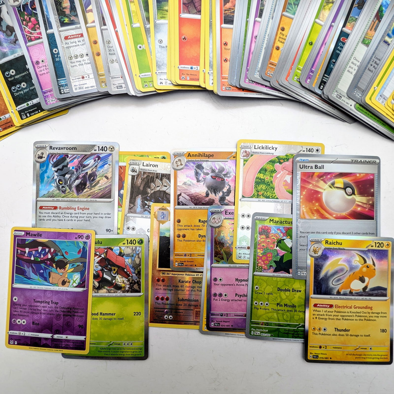 Large Lot of Pokemon Trading Cards- A mix from various sets and generations - 2