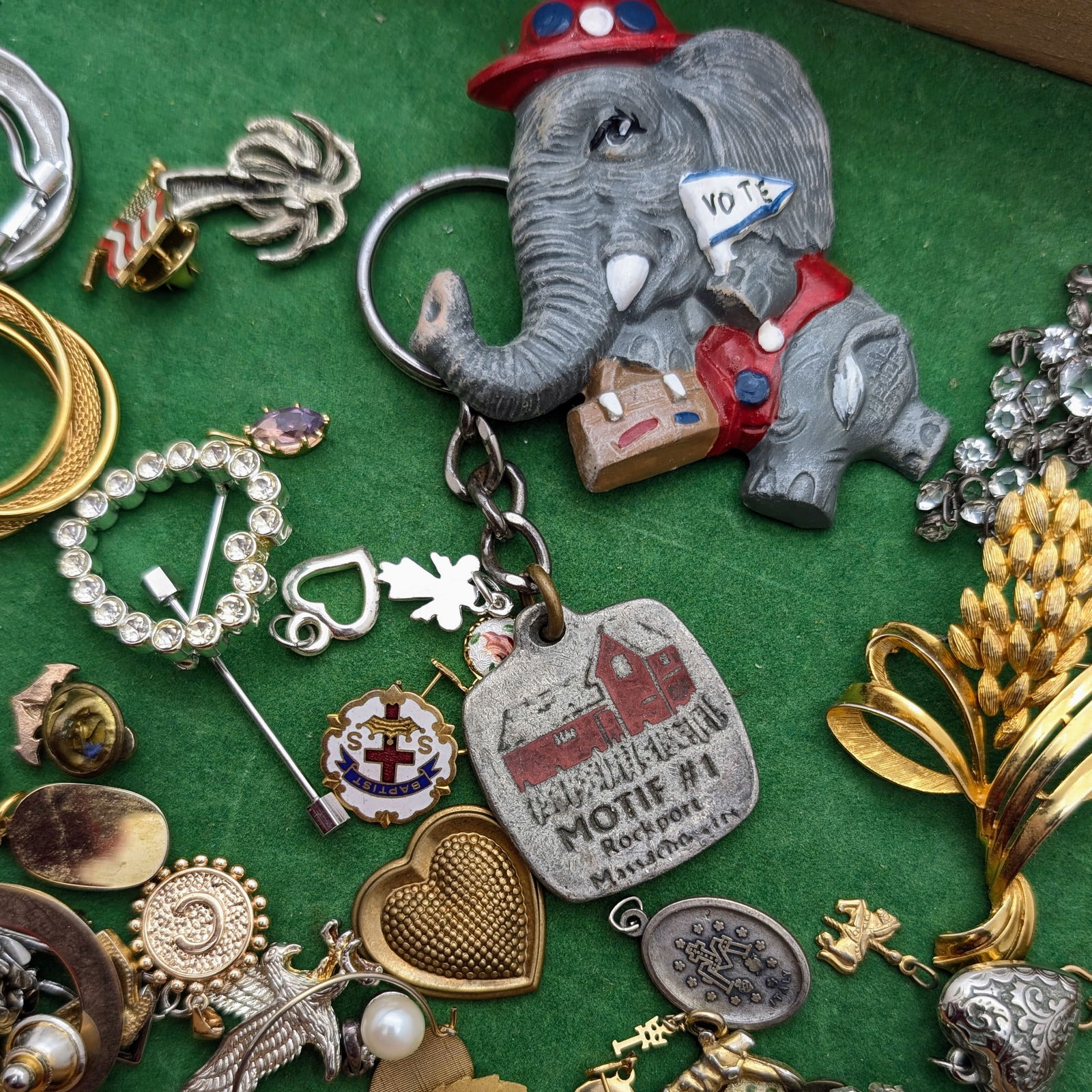 Large Lot of Jewelry Pieces- Pins, Earring, Pendants, ect - 2