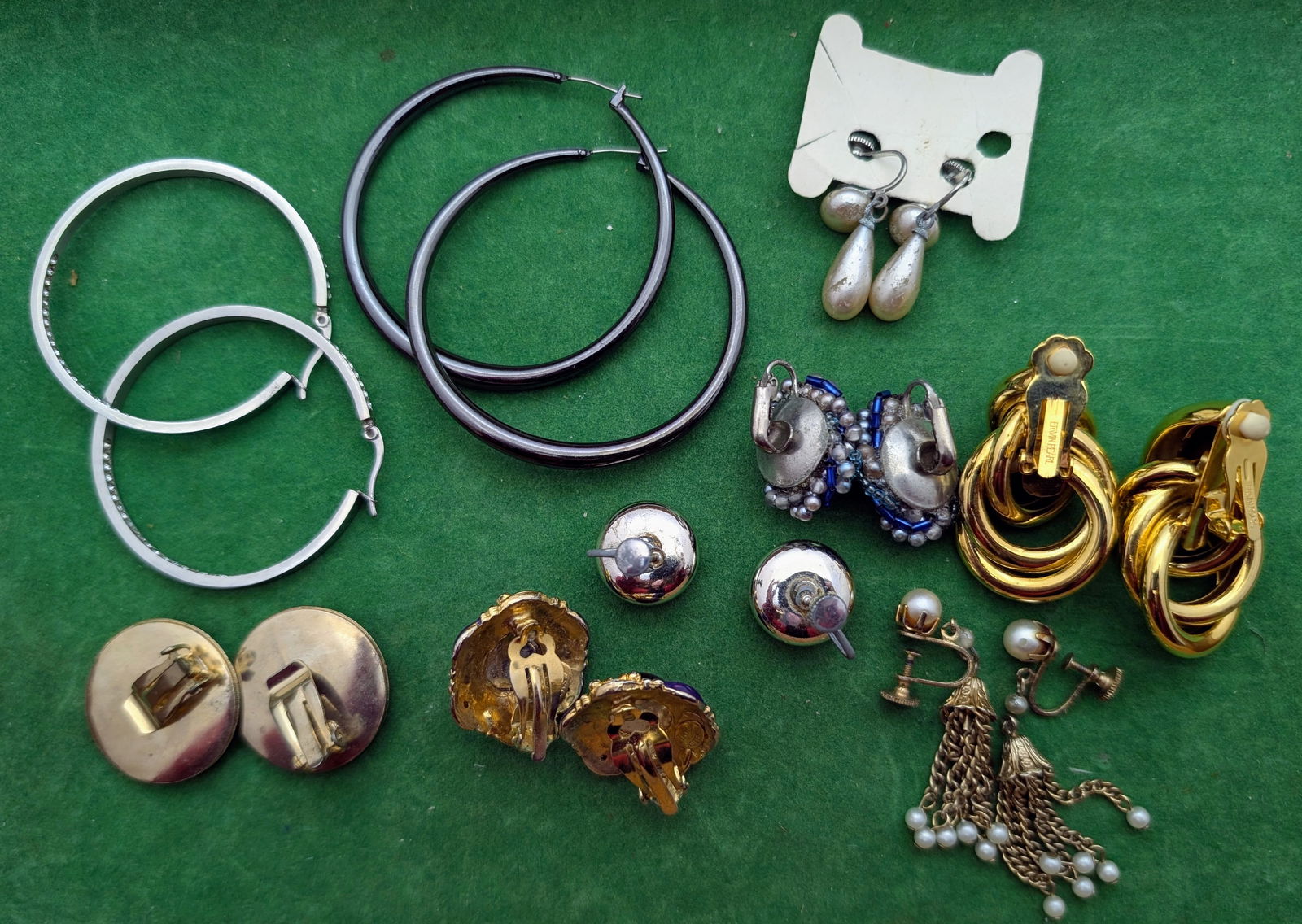 Lot of Unique Earrings- Hoops, Clip Ons, Ect. - 3