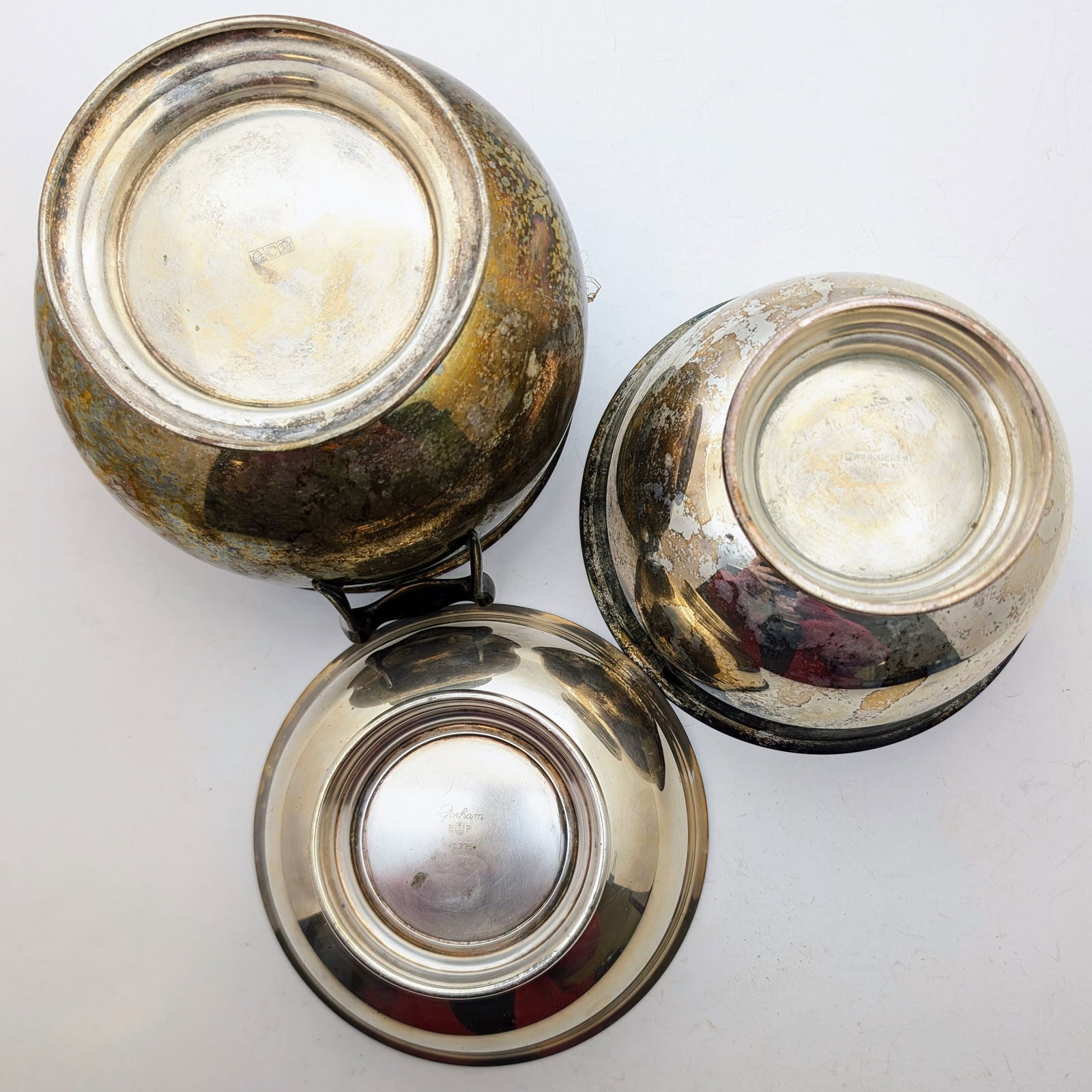 Lot of 3 Silver-plated Planters/Bowels - 2