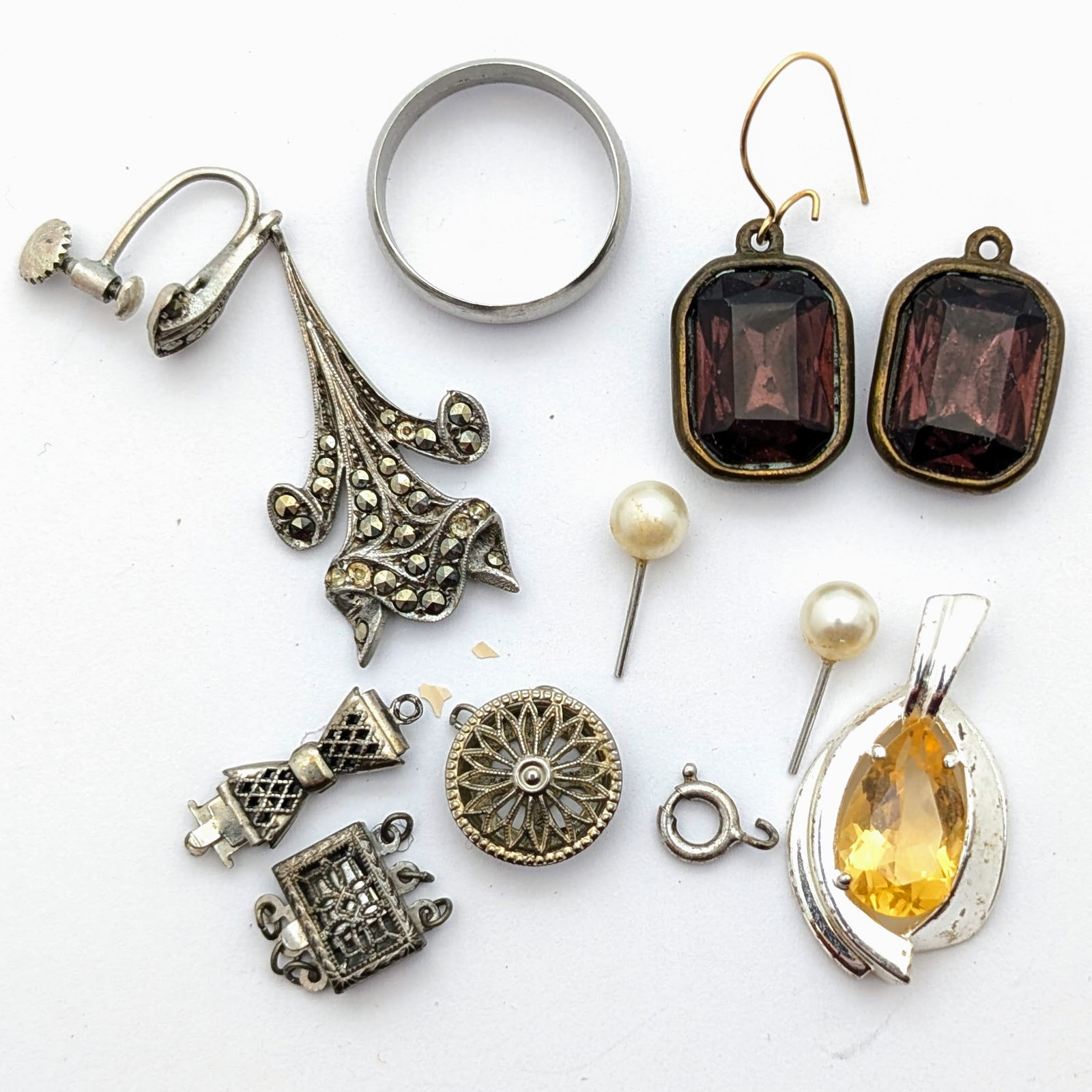 Jewelry Sterling Silver Lot- Pendants, Earring, ect (1 of 2)