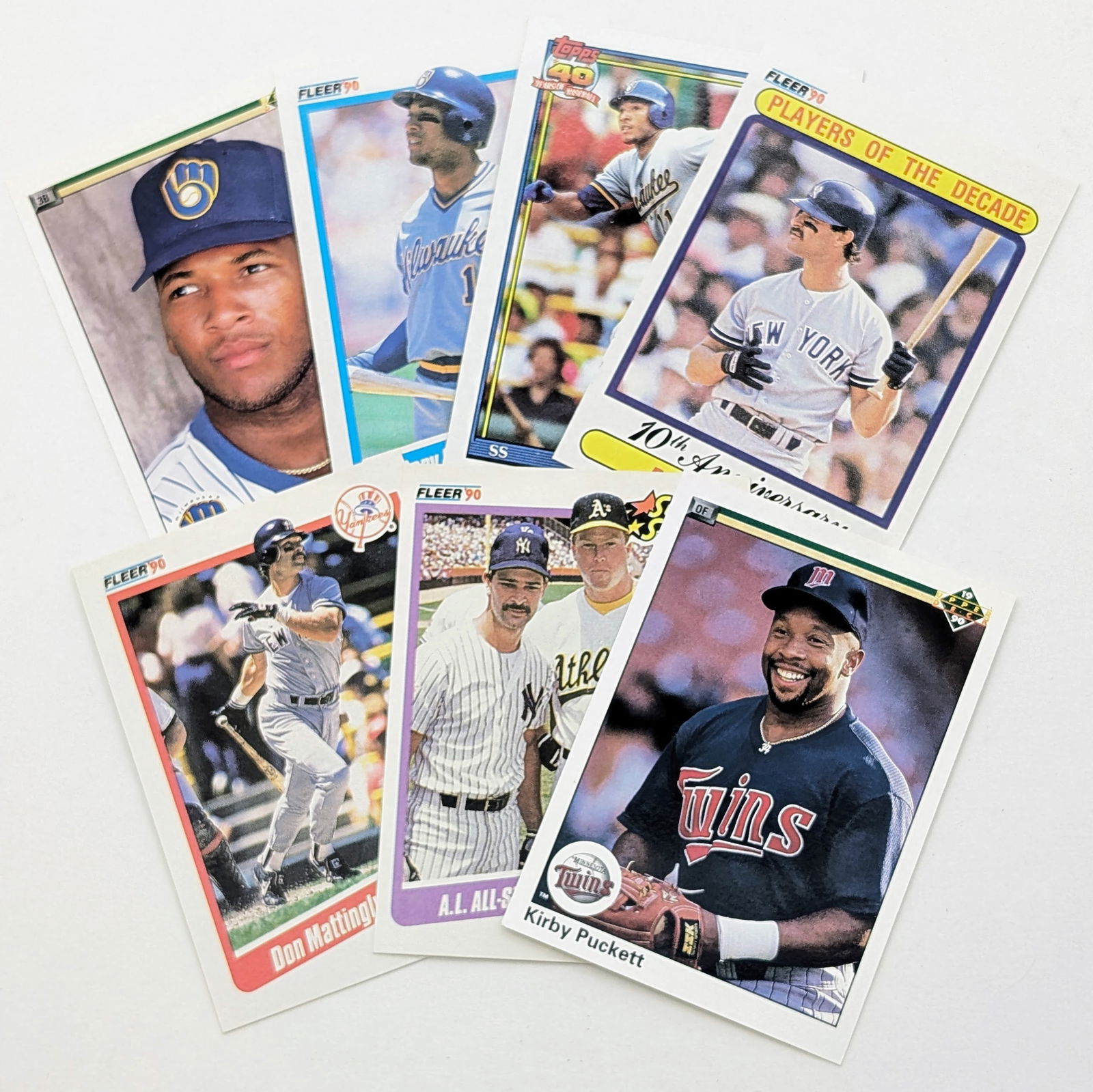 Lot of 7 Baseball Trading Cards (1 of 2)
