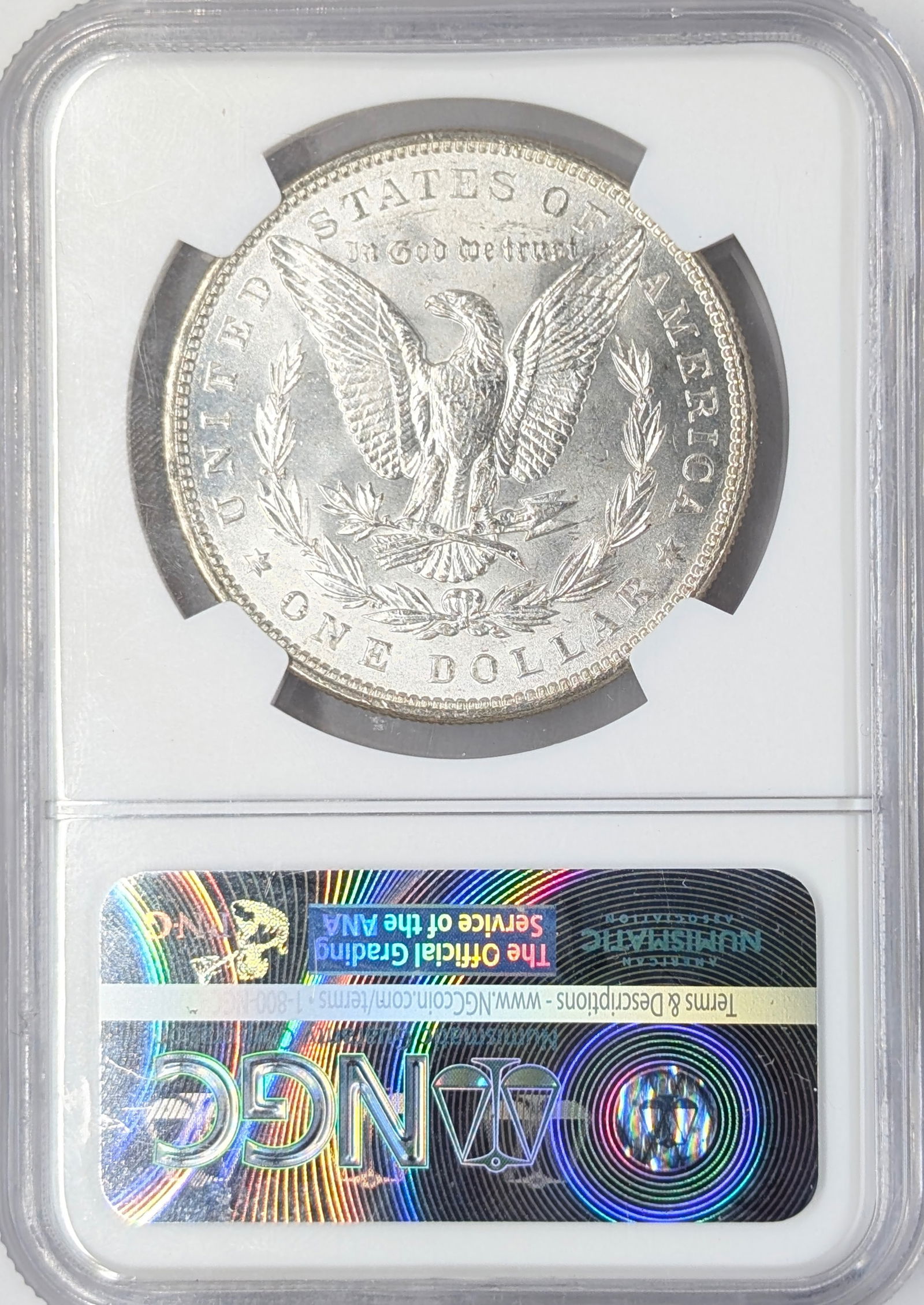 NGC 1887 MS63 Morgan Silver Dollar - Lightly Toned - 2