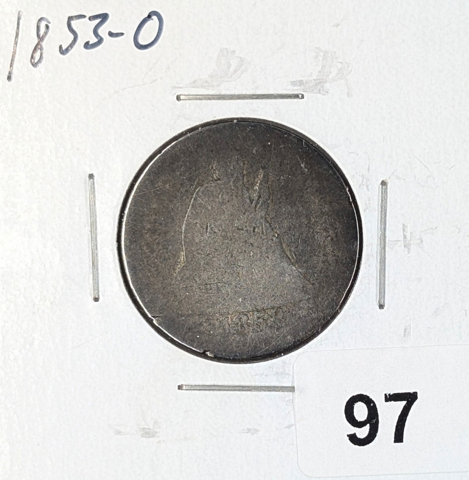 1853-O Silver Liberty Seated Quarter w/ Rays (1 of 2)