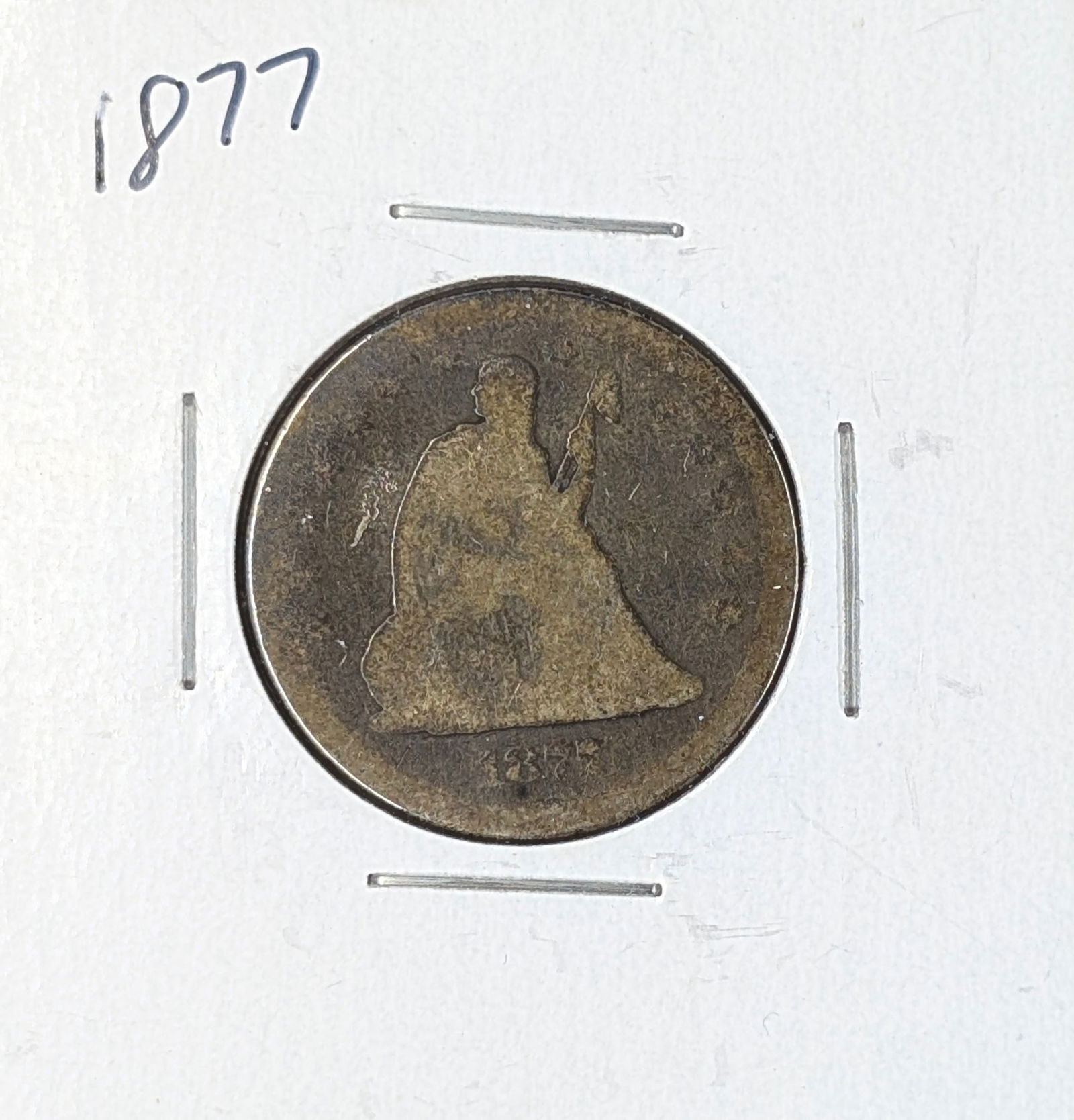 1877 Silver Liberty Seated Quarter (1 of 2)