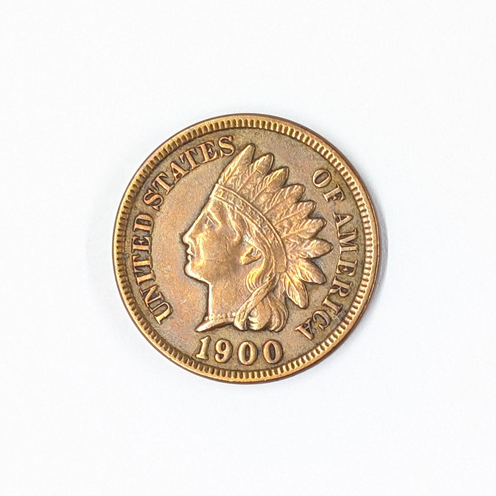 FEATURE 1900 Indian Head Cent - BU (1 of 2)