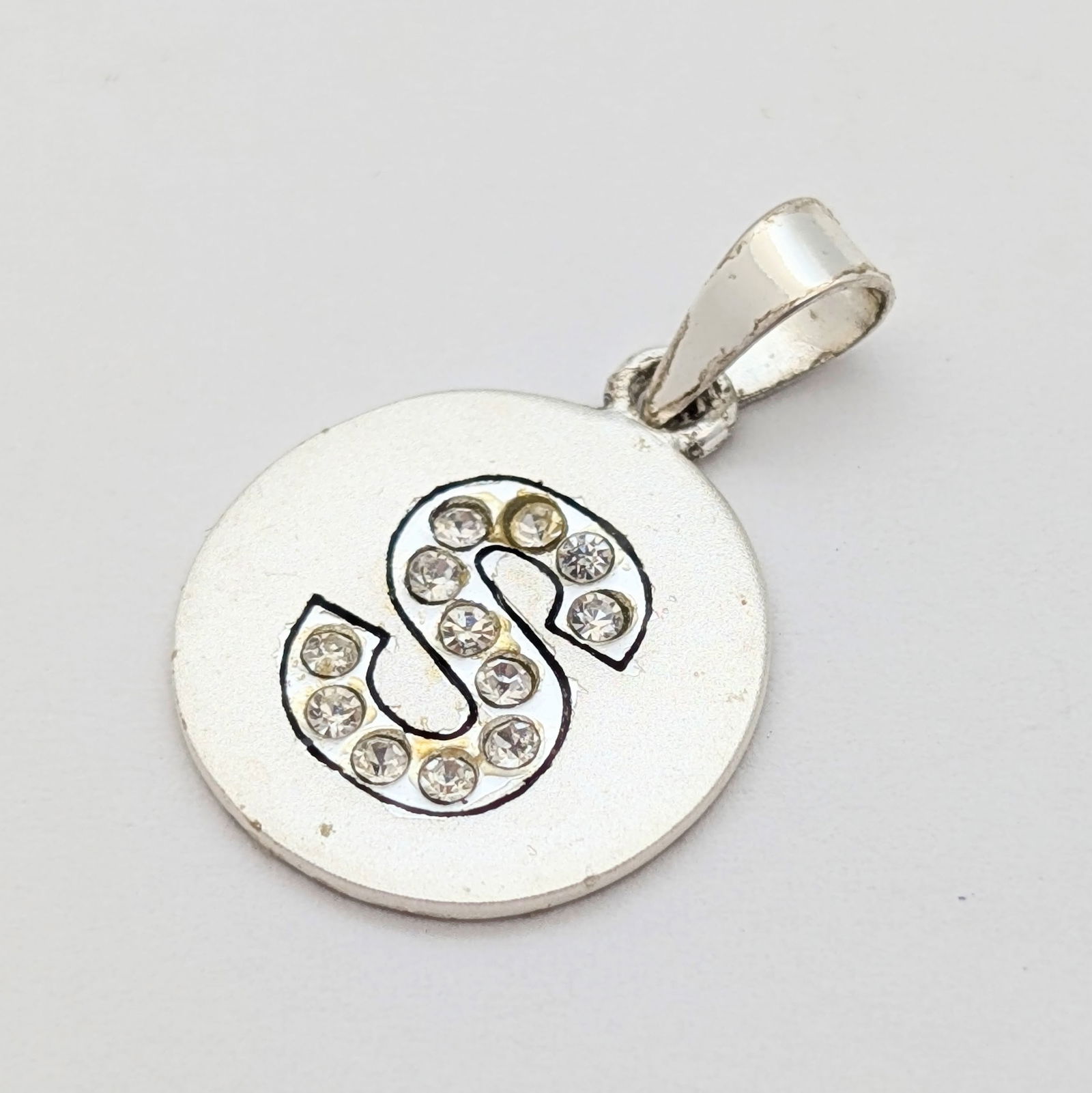 Lot of 3 Sterling Silver Pendants - Elephant, S, etc. - 5