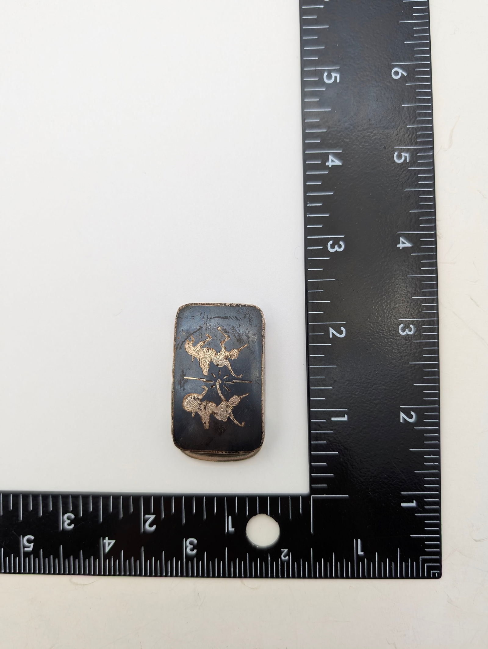 Vintage Sterling Silver Siam Thai Dancer Belt Buckle - 15.64g - 5