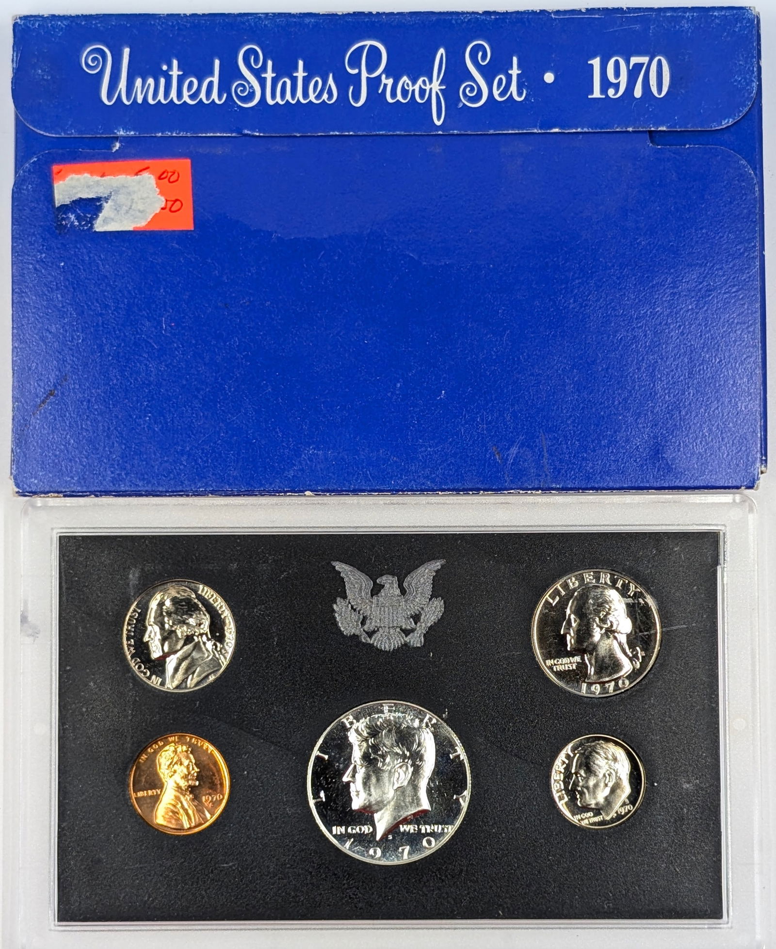 1970 US Mint Proof Set w/ Silver JFK Half: 40% Silver