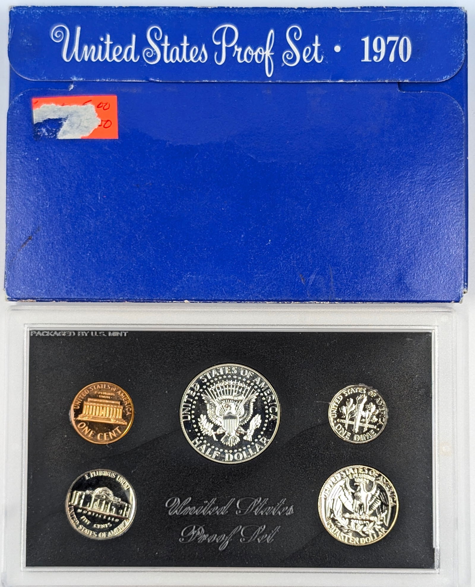 1970 US Mint Proof Set w/ Silver JFK Half - 2
