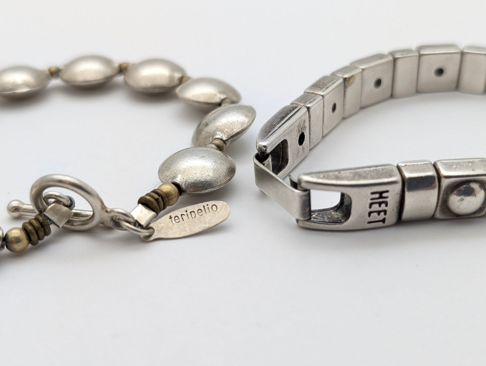 Lot of 2 Costume Silver tone Ladies Bracelets - Heet, Teripelio - 3