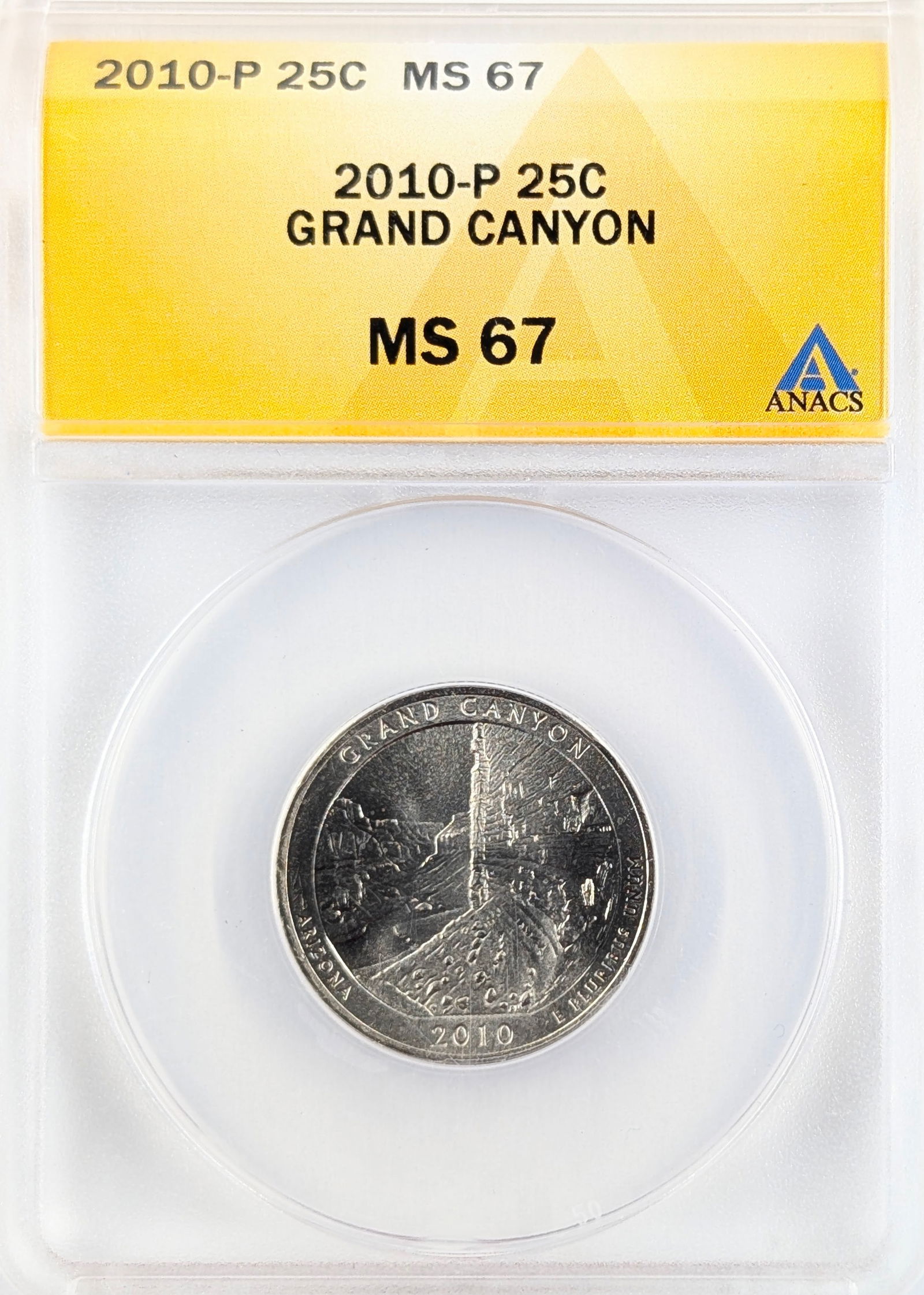 ANACS 2010-P MS67 America the Beautiful Quarter - Grand Canyon: Coin 