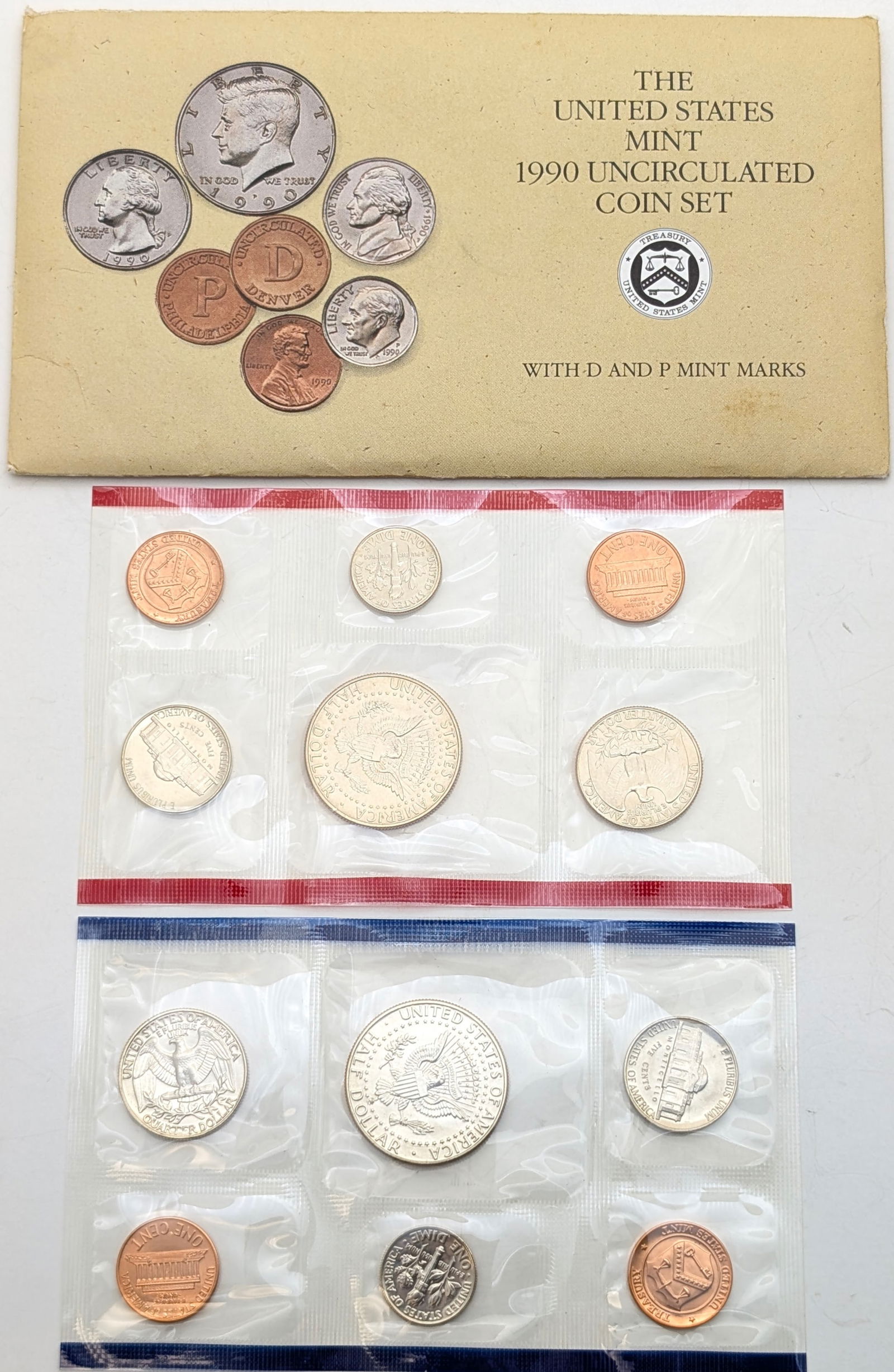 1990 US Mint Uncirculated Coin Set - 2