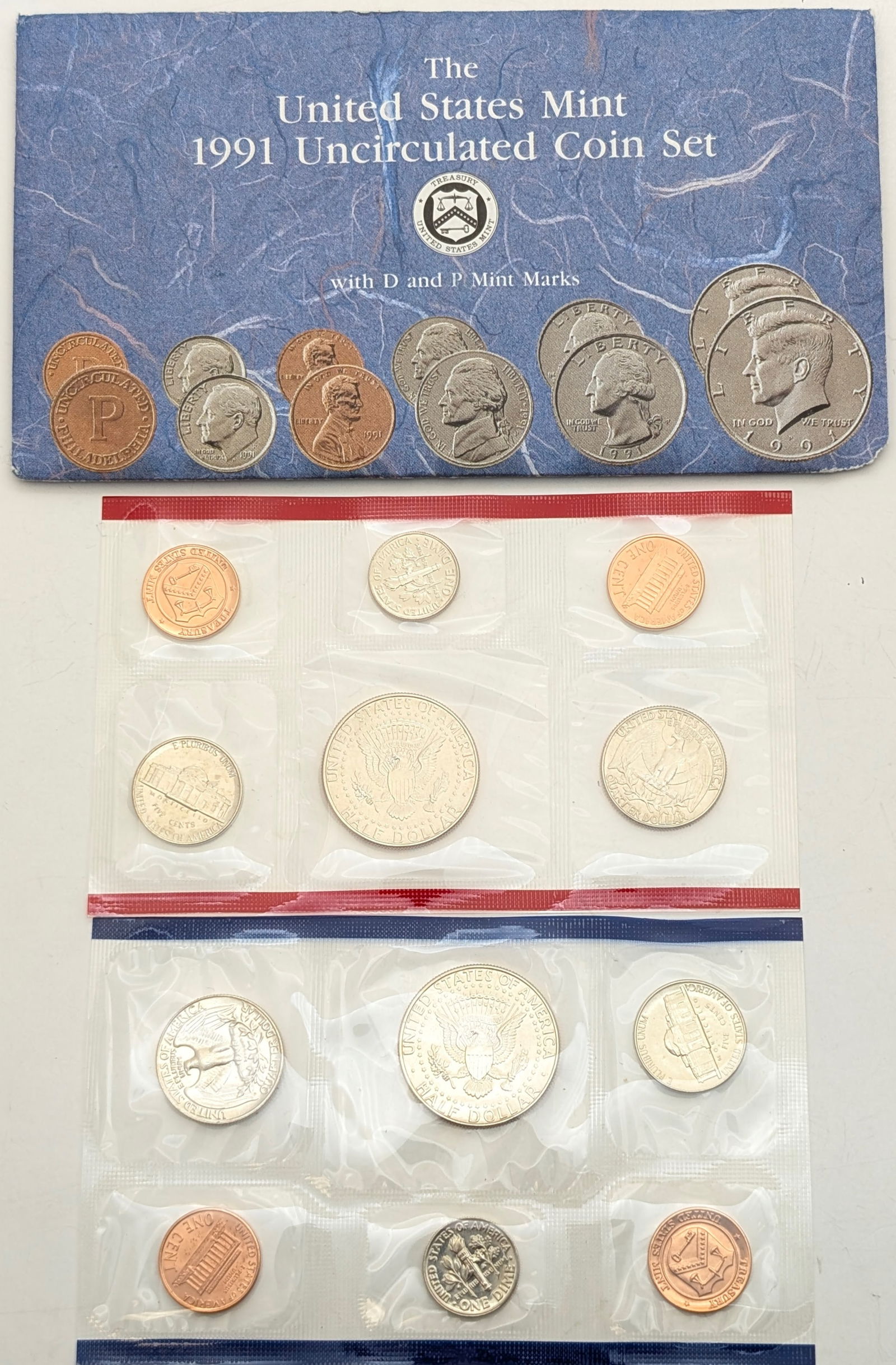 1991 US Mint Uncirculated Coin Set - 2