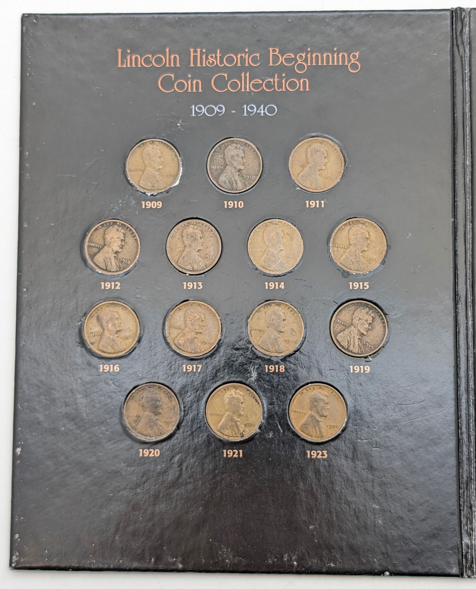 Lincoln Historic Beginning Coin Collection Book 1909-1940 w/ all 31 cents! - 2