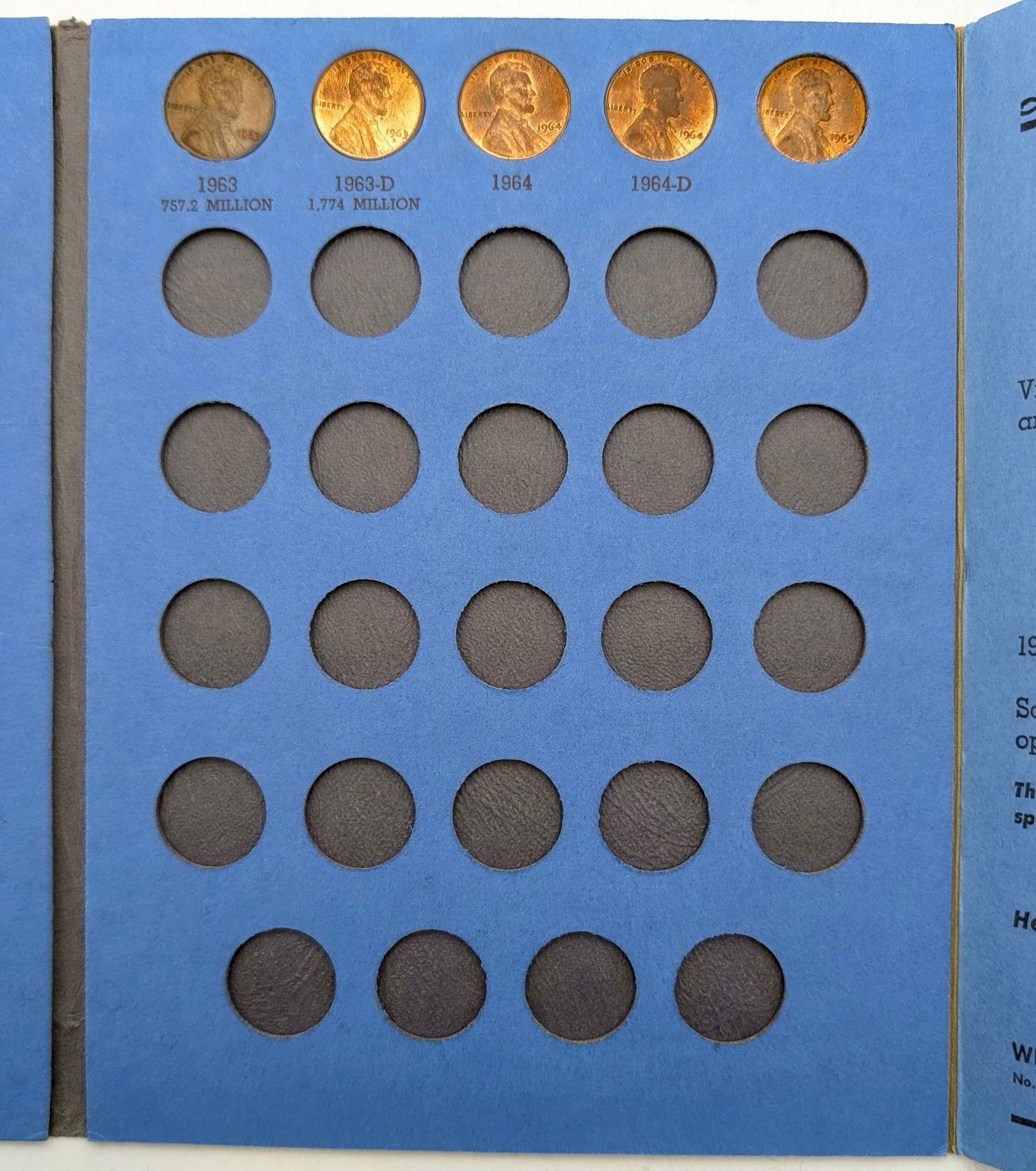 Lincoln Head Cent Book 1941-1964 w/ 64 cents! - 4