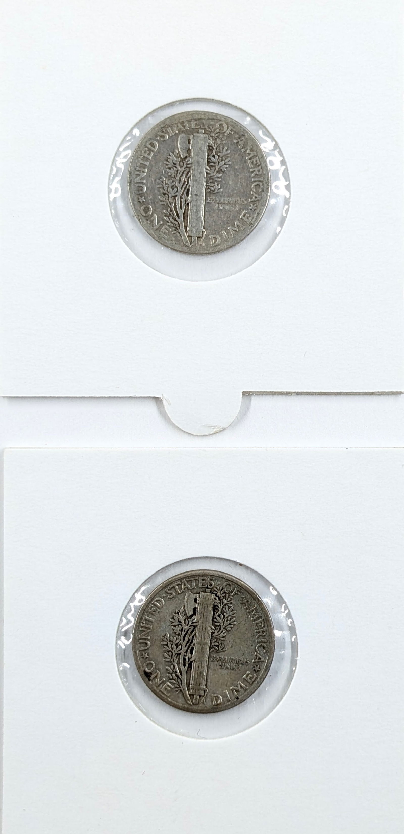 Lot of 2 Silver Mercury Dimes - 1941, 1942 - 2