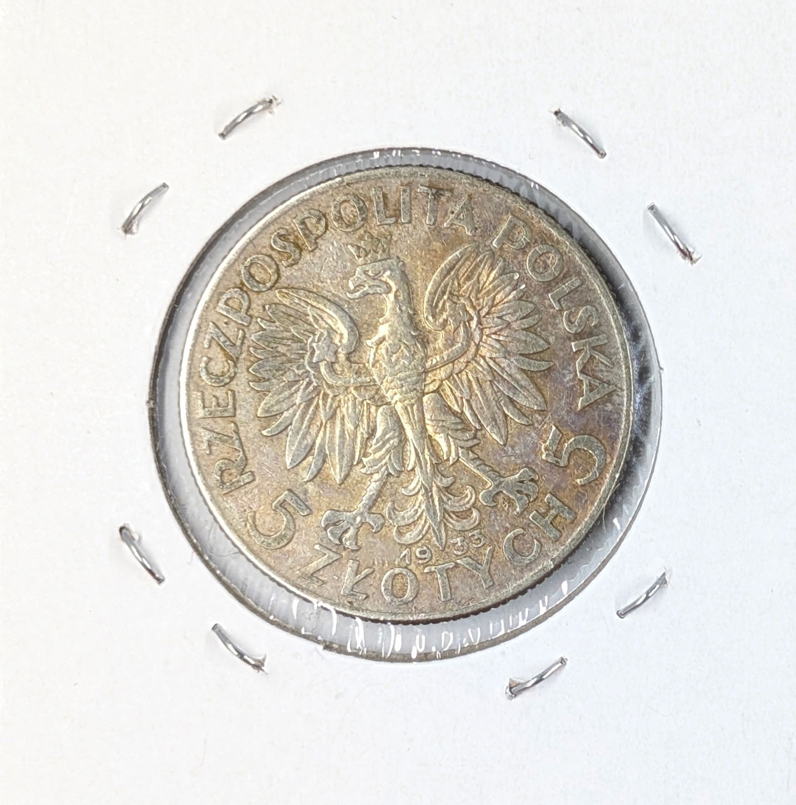 1933 Silver Poland 5 Zloty - 2