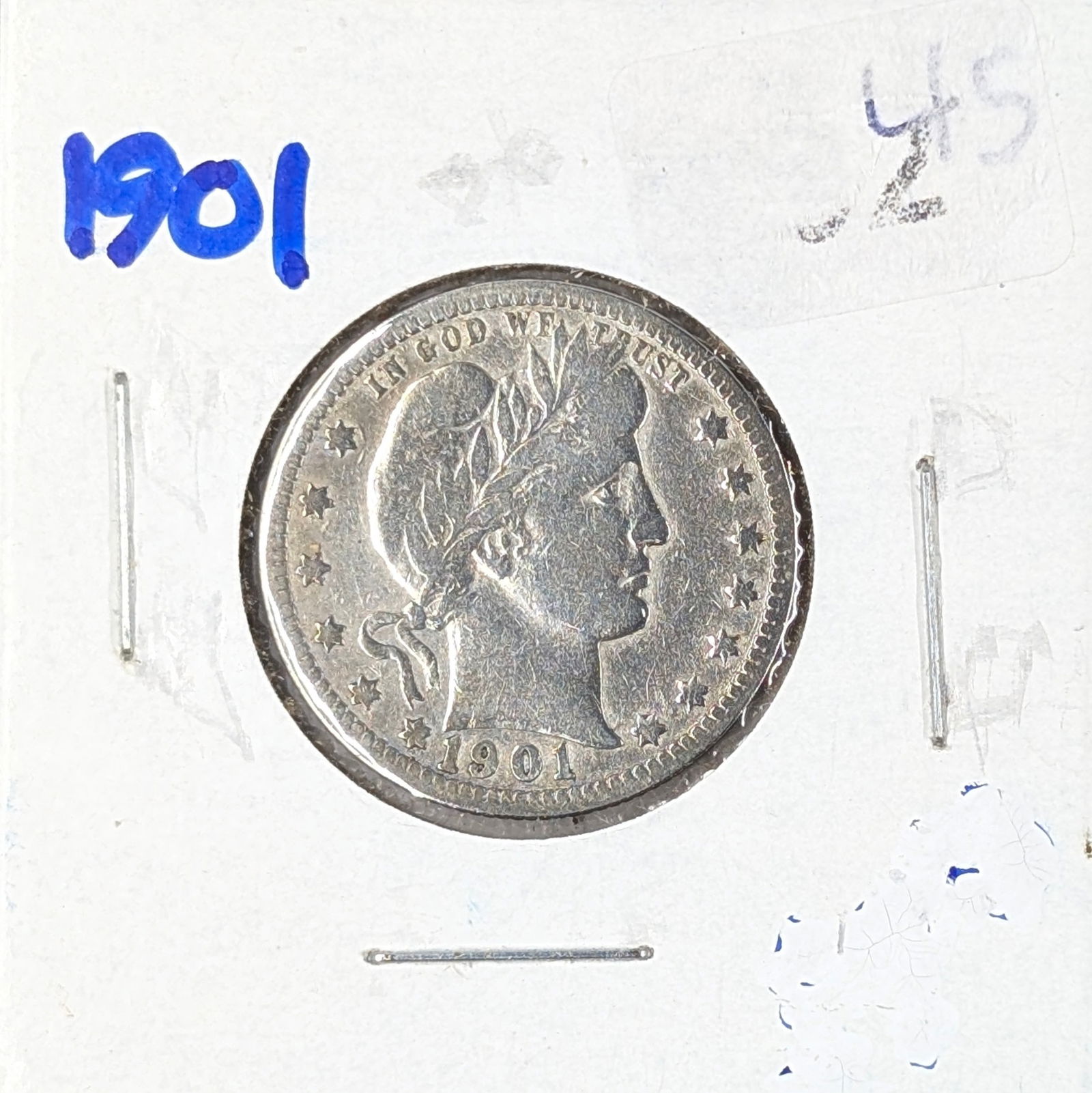1901 Silver Barber Quarter - Great Condition (1 of 2)