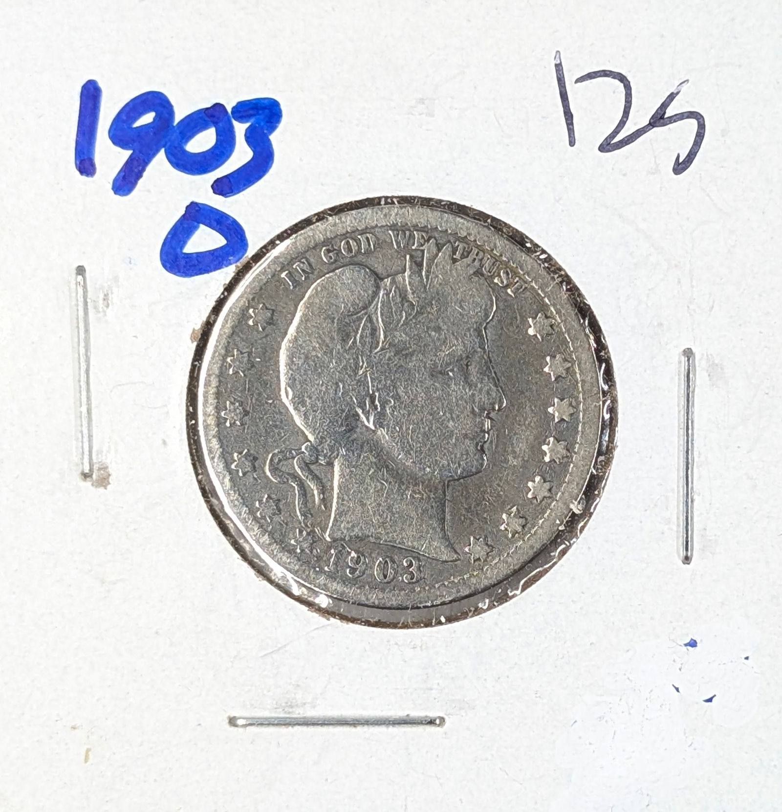 1903-O Silver Barber Quarter (1 of 2)