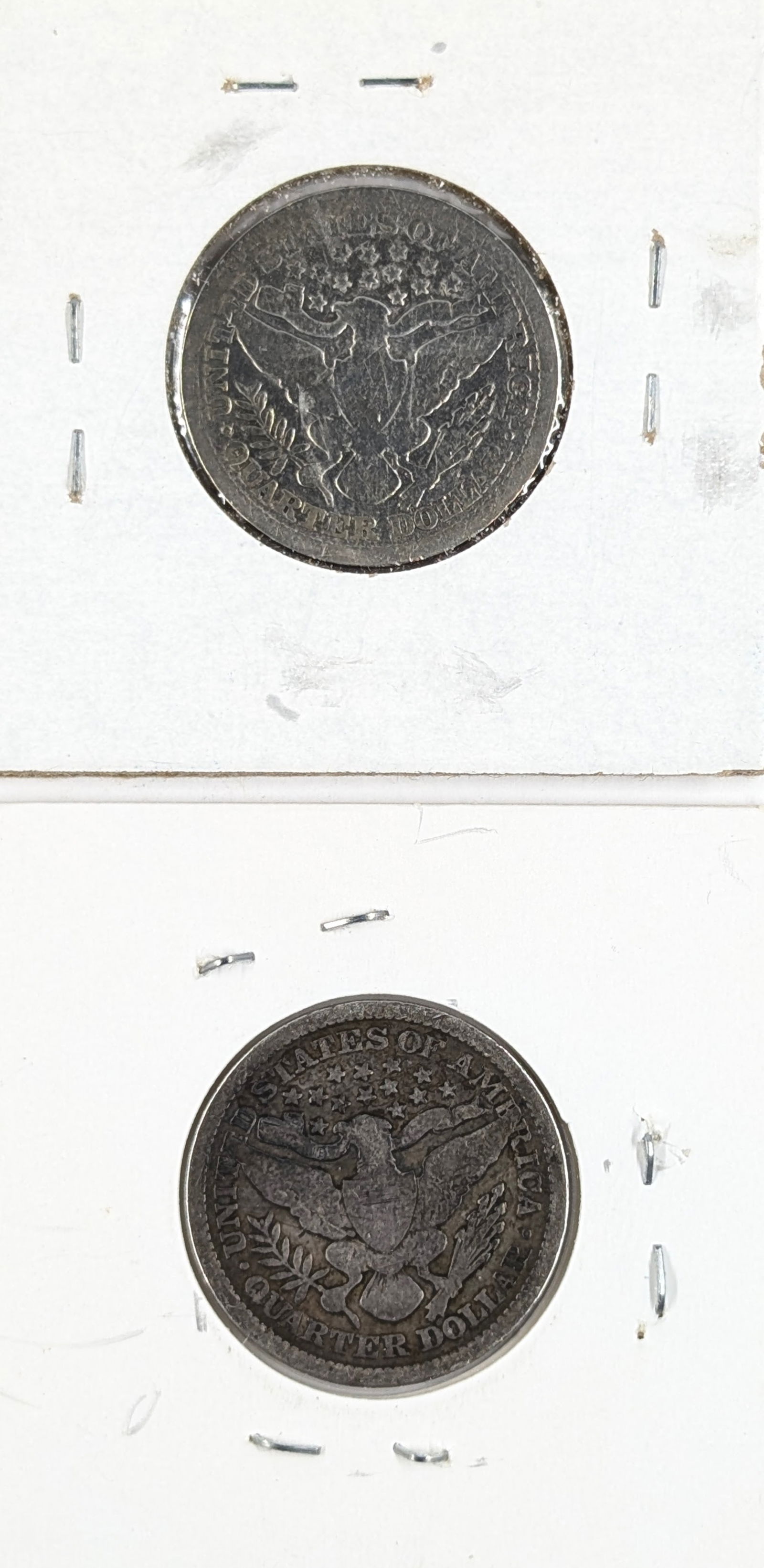 Lot of 2 Silver Barber Quarters - 1898, 1899 - 2