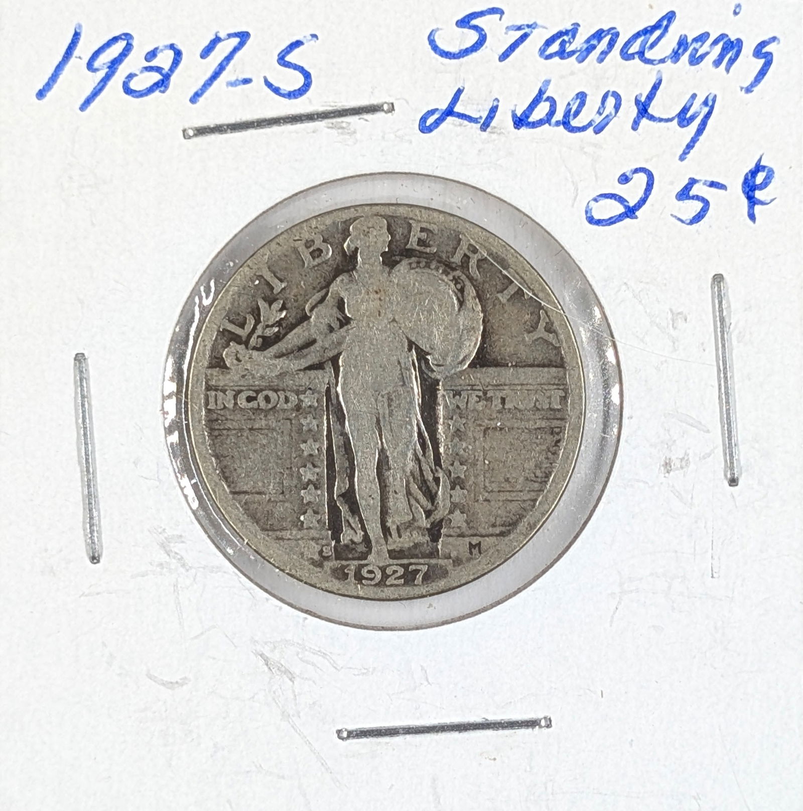 1927-S Silver Standing Liberty Quarter: Silver 