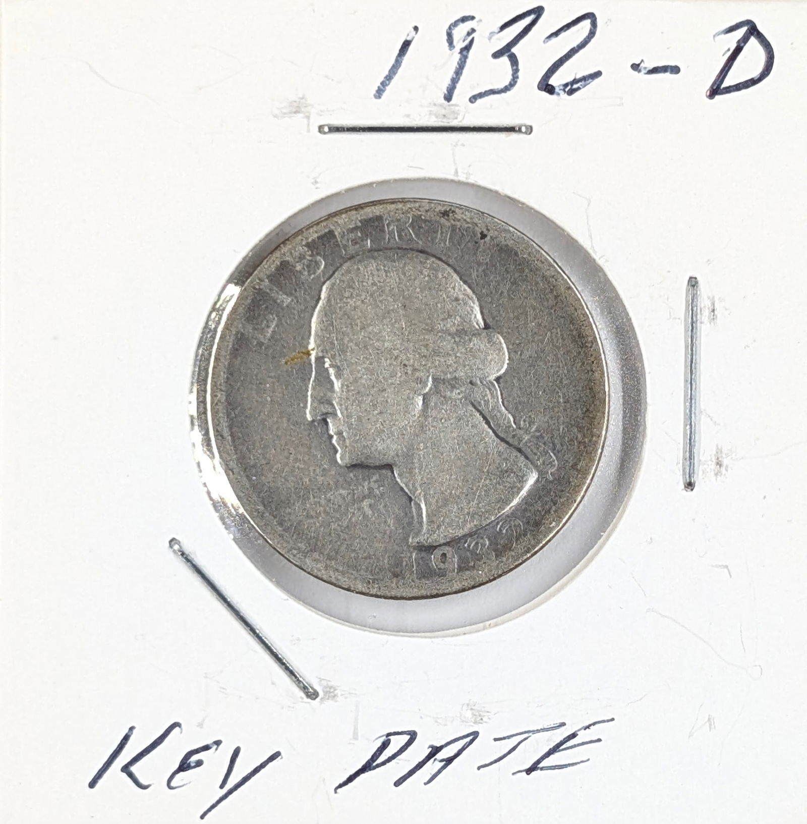 1932-D Silver Washington Quarter - KEY DATE - 3