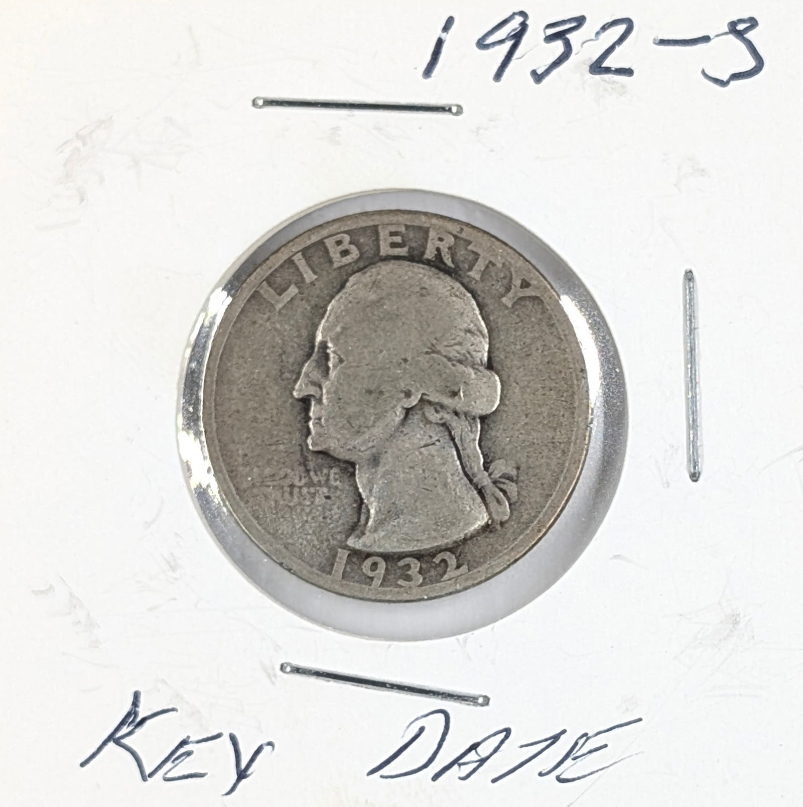 1932-S Silver Washington Quarter - KEY DATE - 3