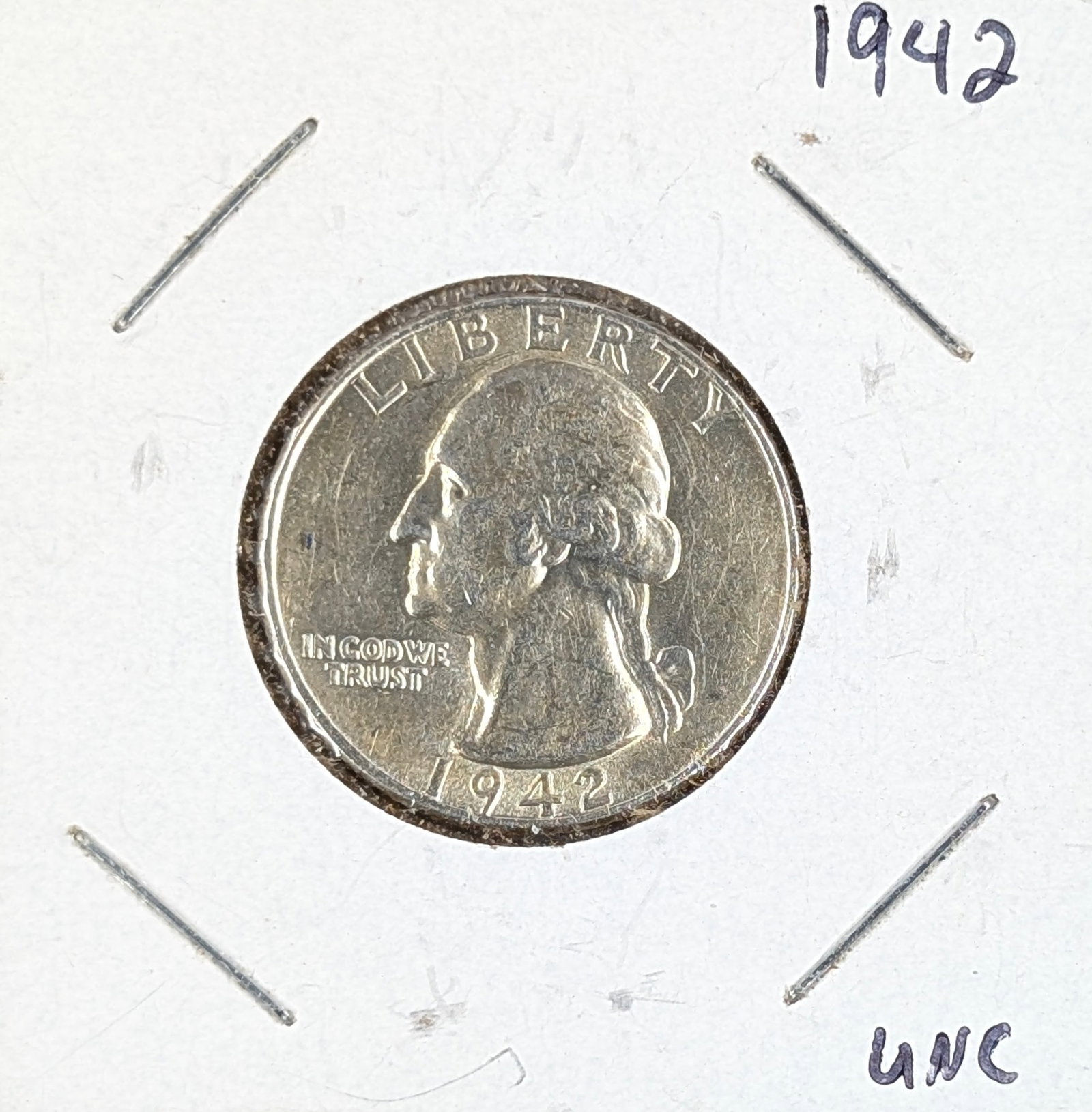 1942 Silver Washington Quarter - Uncirculated (1 of 2)