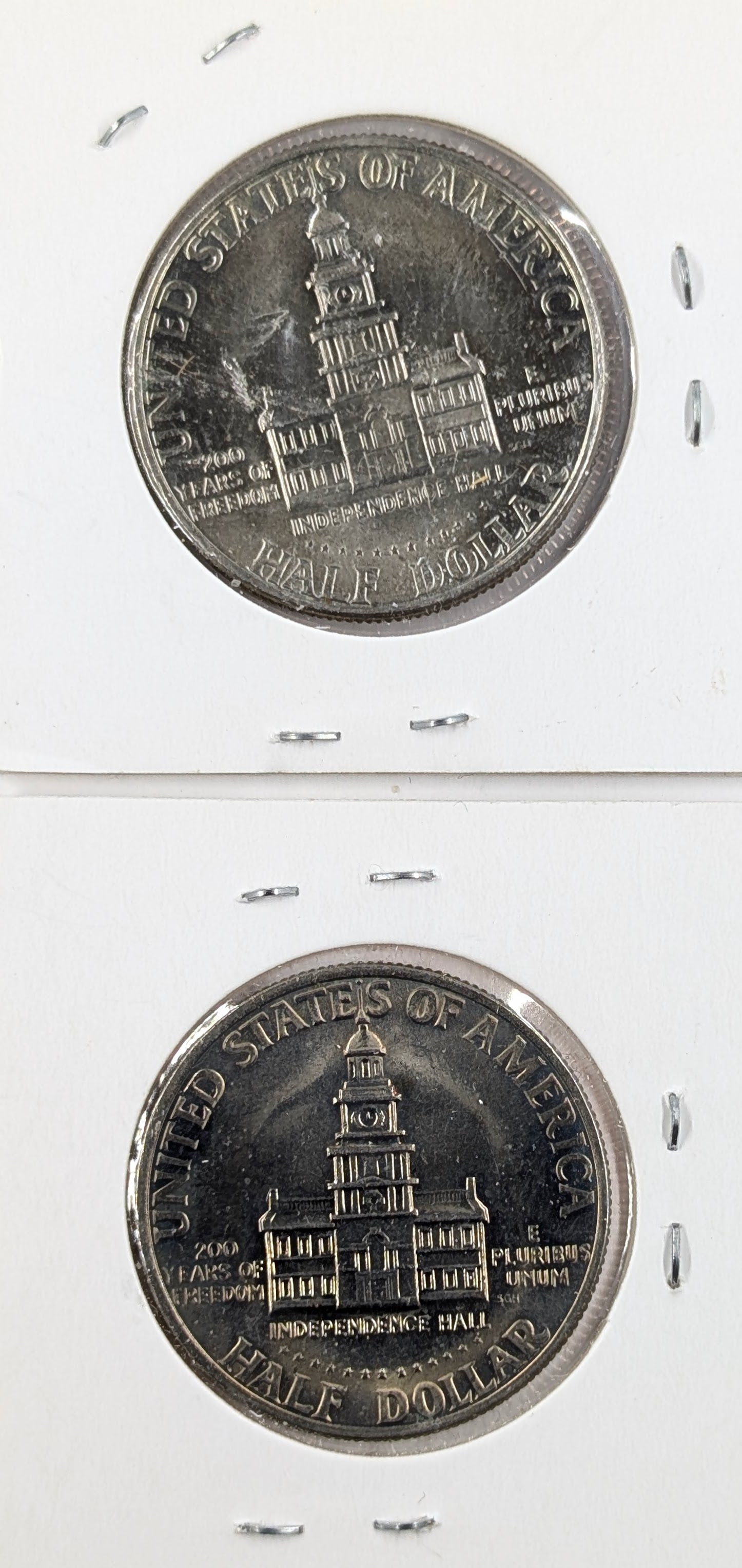 Lot of 2 Bicentennial 1976 John F Kennedy Half Dollars - BU - 2