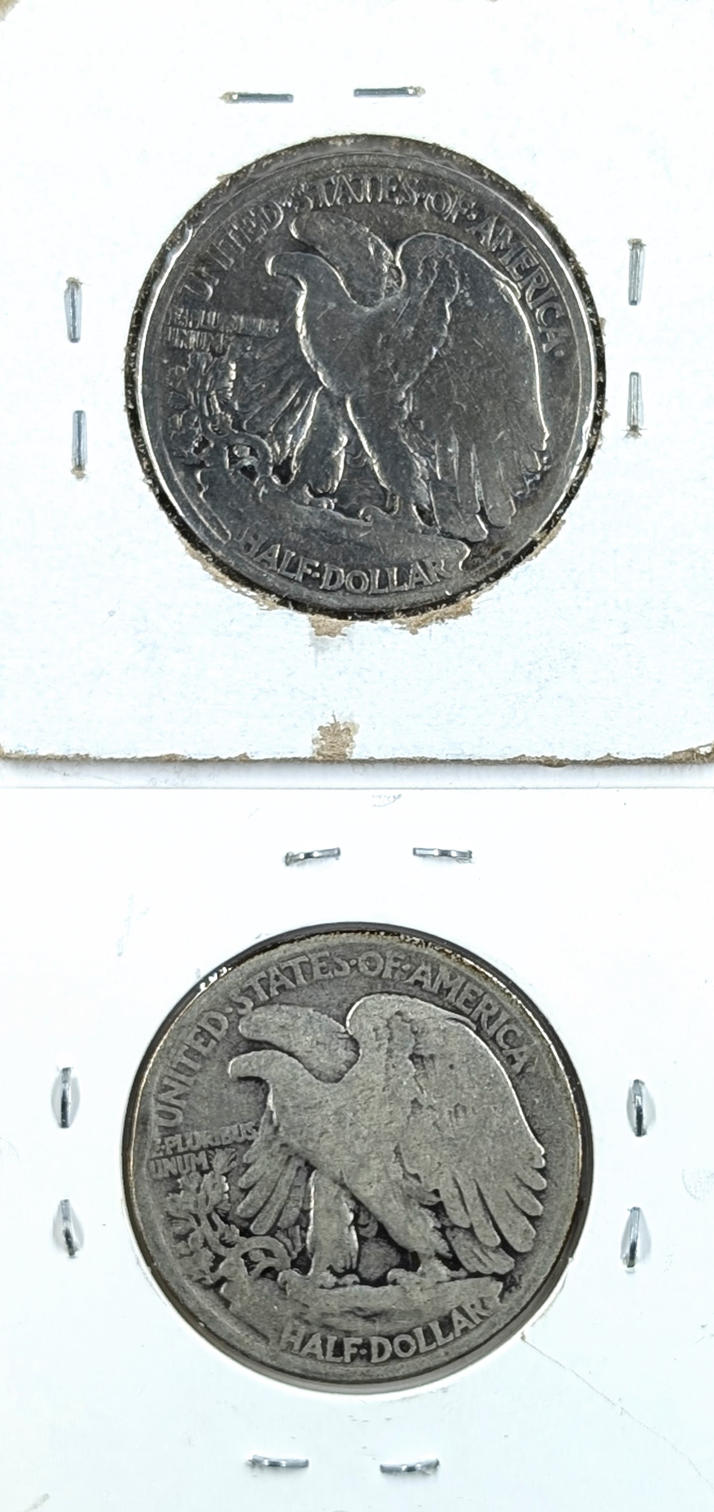 Lot of 2 Silver Walking Liberty Half Dollars - 1918, 1919 - 2