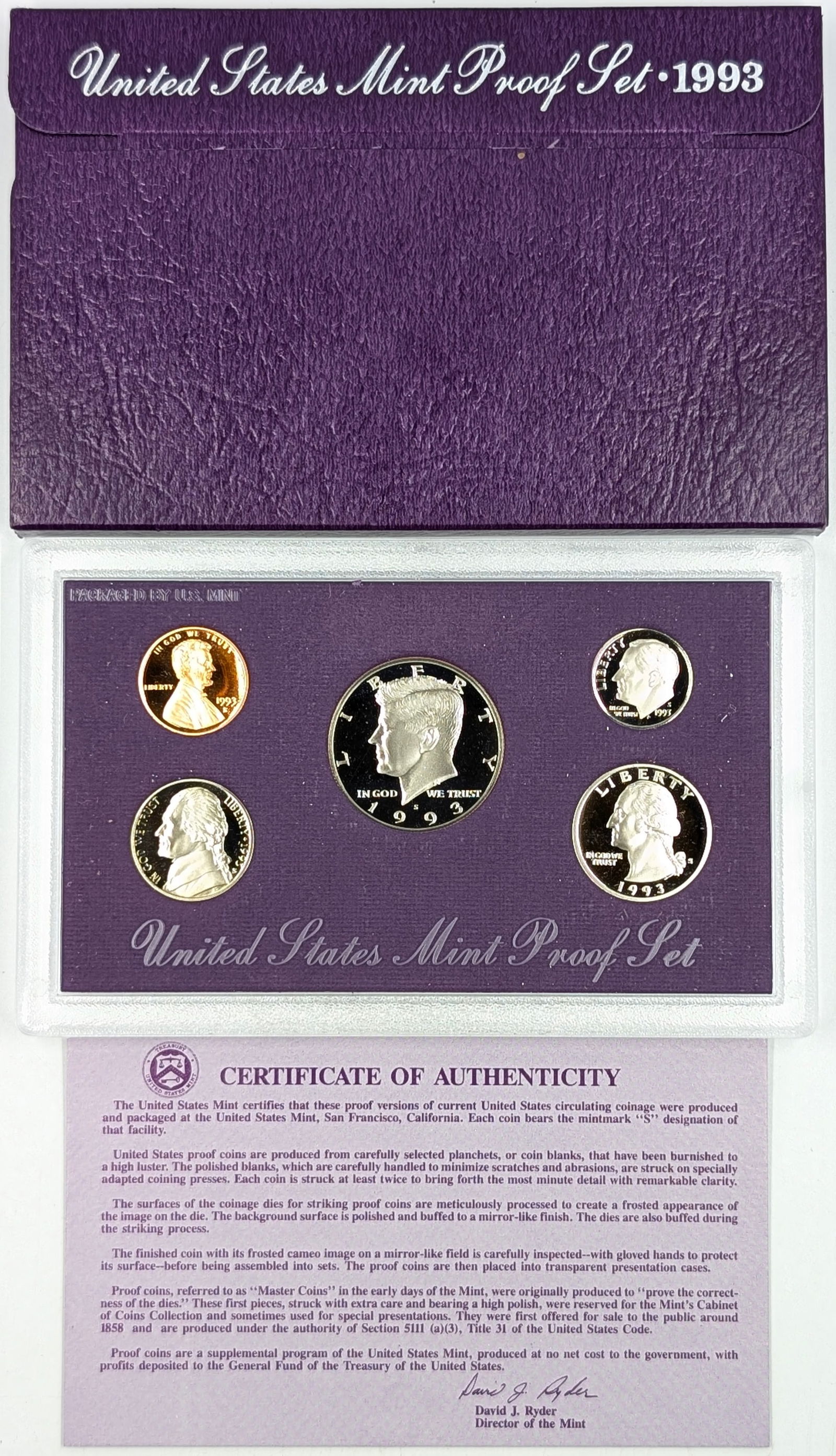 1993 US Mint Proof Set w/ COA (1 of 2)