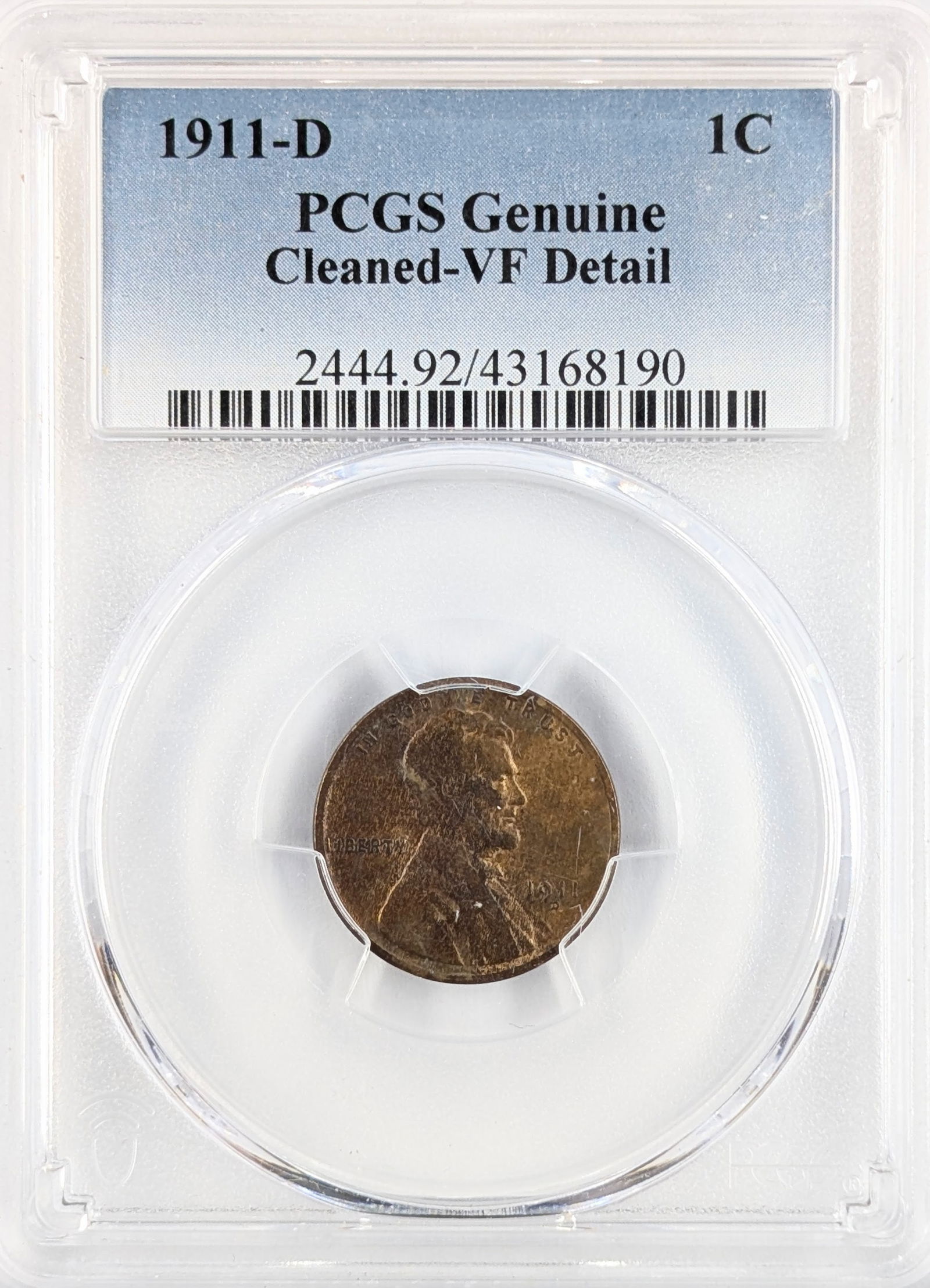 PCGS 1911-D Wheat Cent: Details 