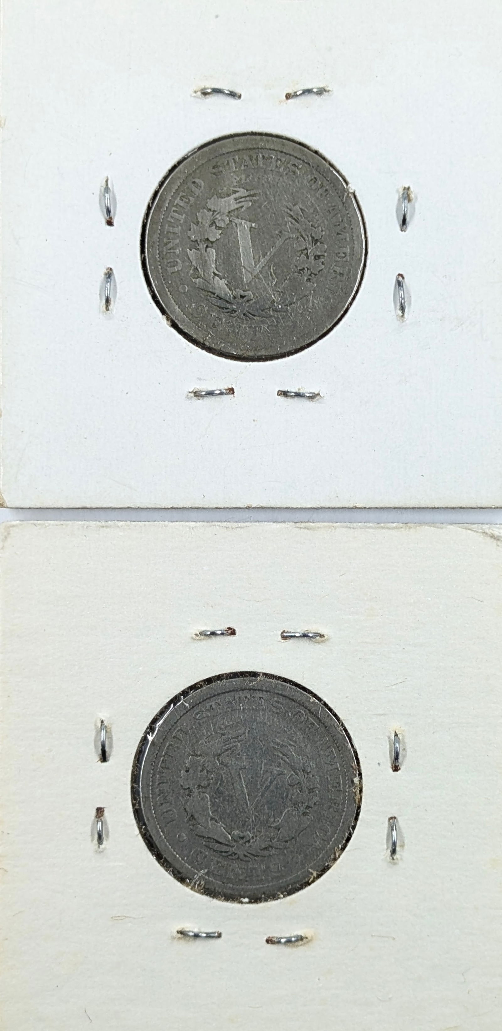 Lot of 2 Liberty V Nickels - 1898, 1899 - 2