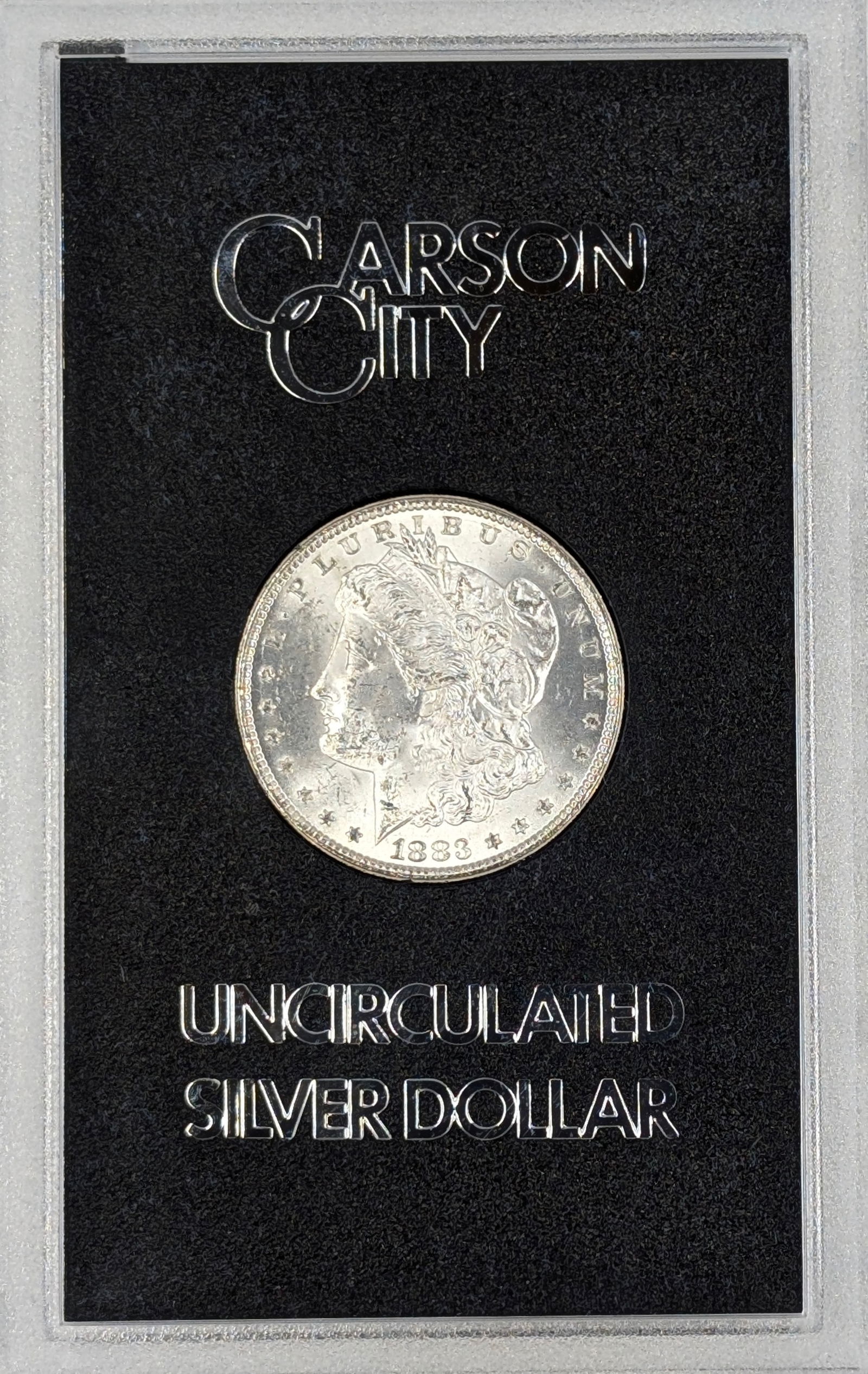 FEATURE 1883-CC Morgan Silver Dollar - Carson City Mint w/ Box & Paperwork - 2