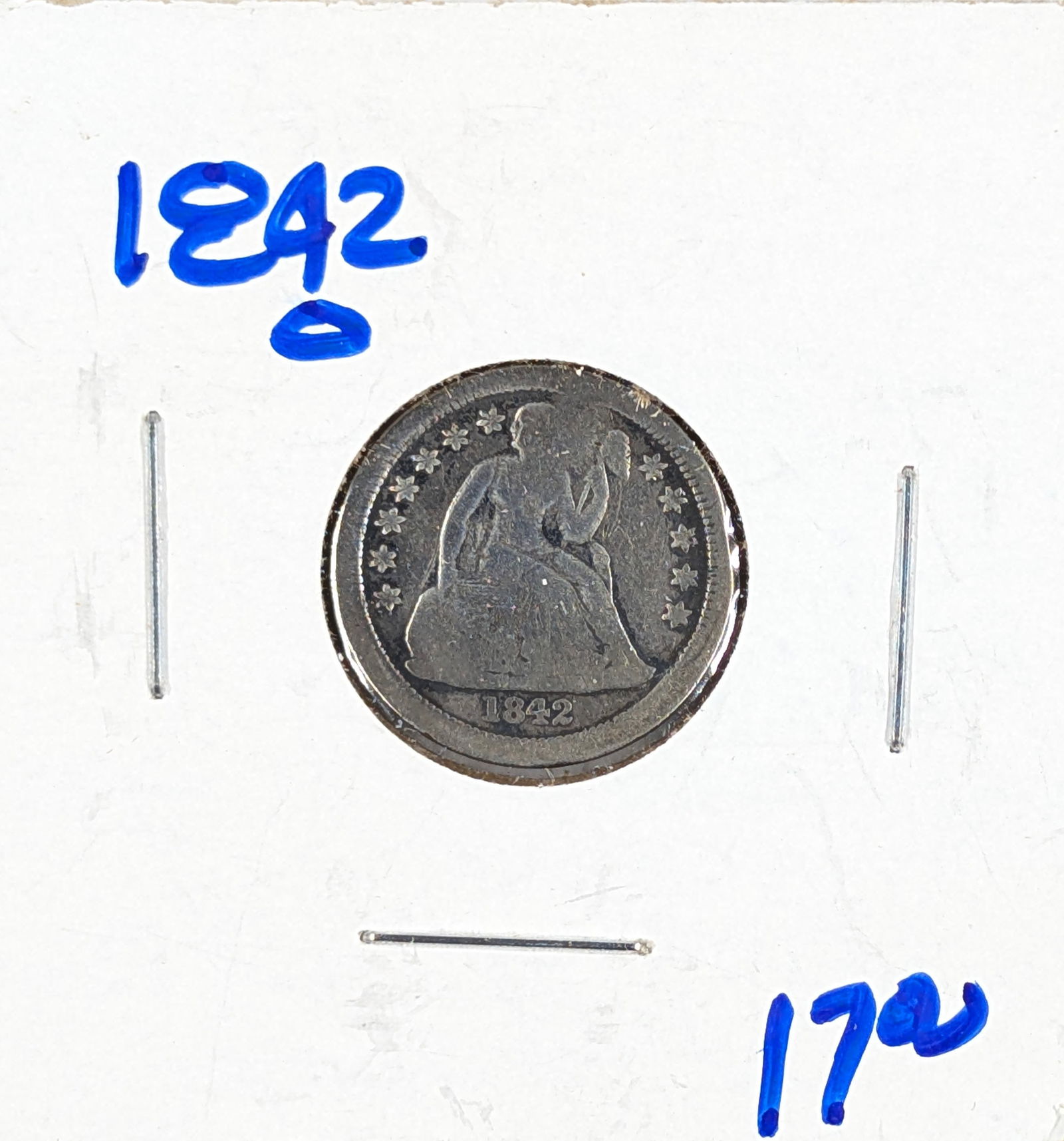 1842-O Silver Seated Liberty Dime (1 of 2)