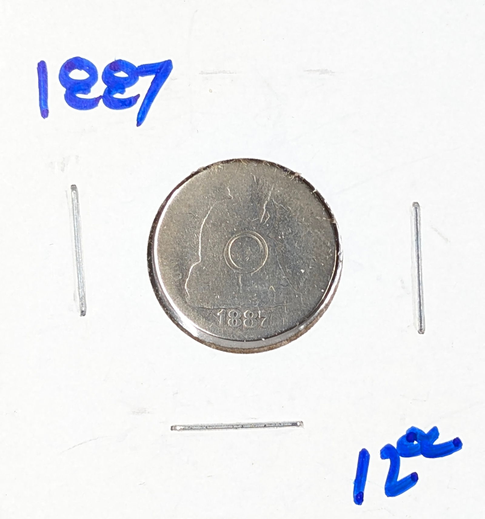 1887 Silver Seated Liberty Dime: Silver