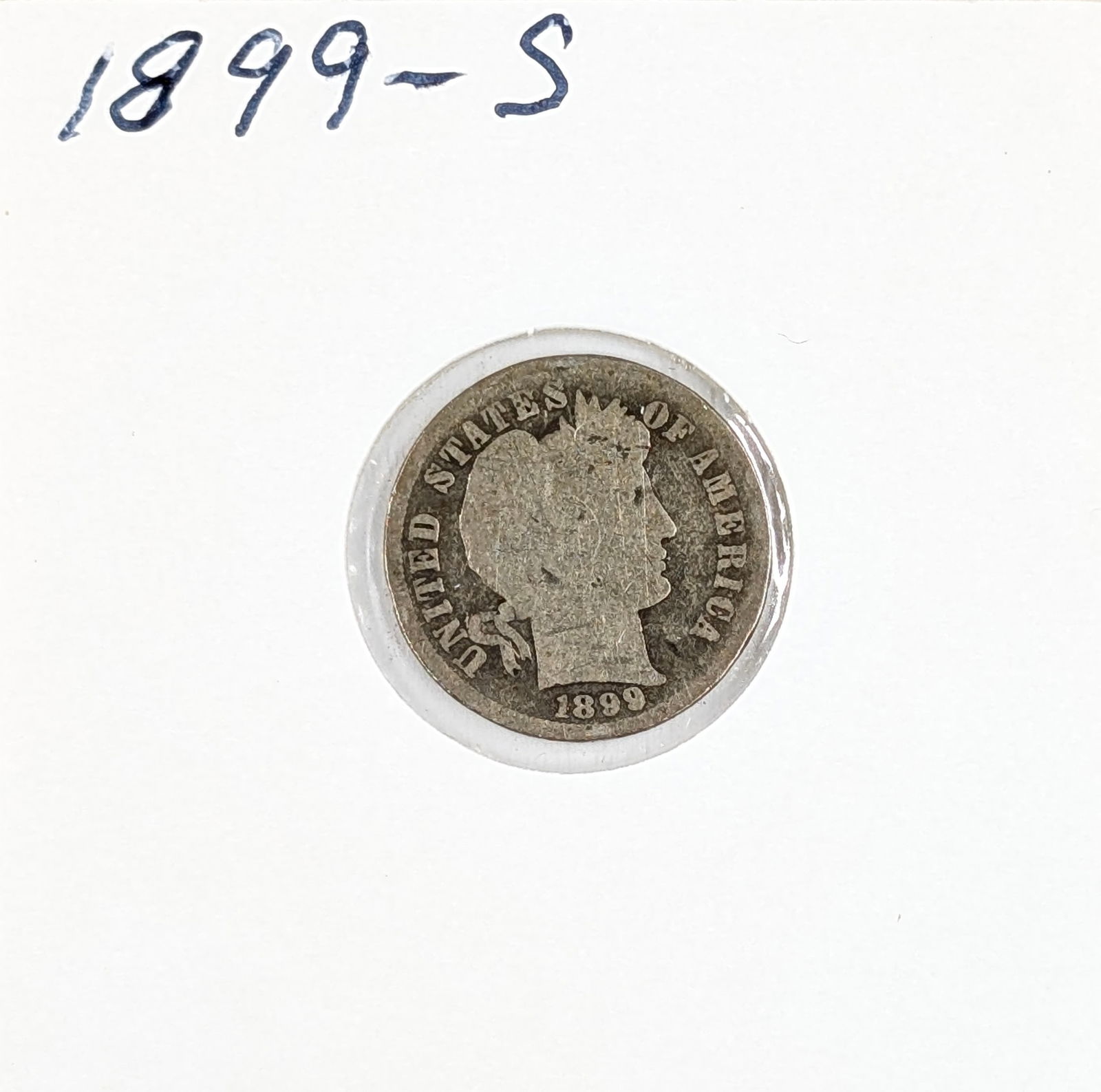 1899-S Silver Barber Dime: Silver 