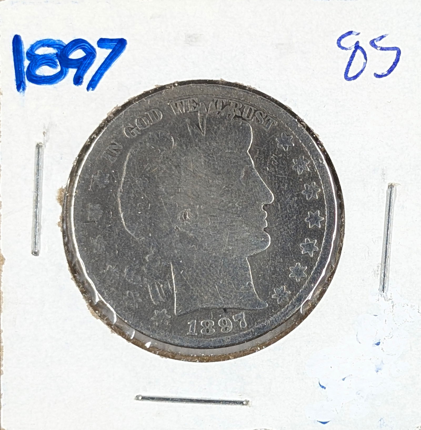 1897 Silver Barber Half Dollar: Silver 