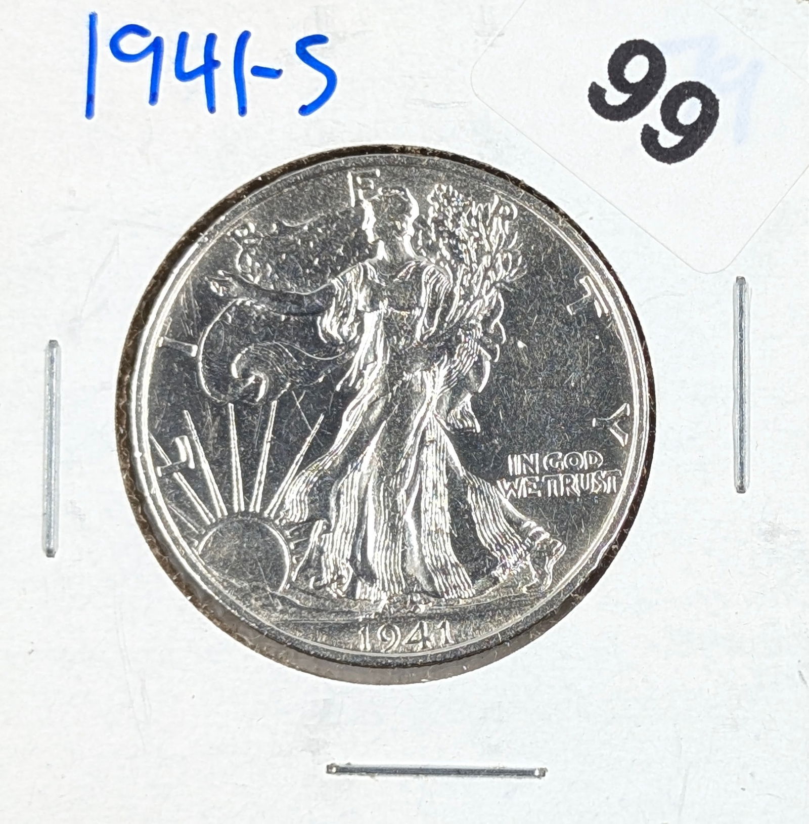 1941-S Silver Walking Liberty Half Dollar - BU: Silver