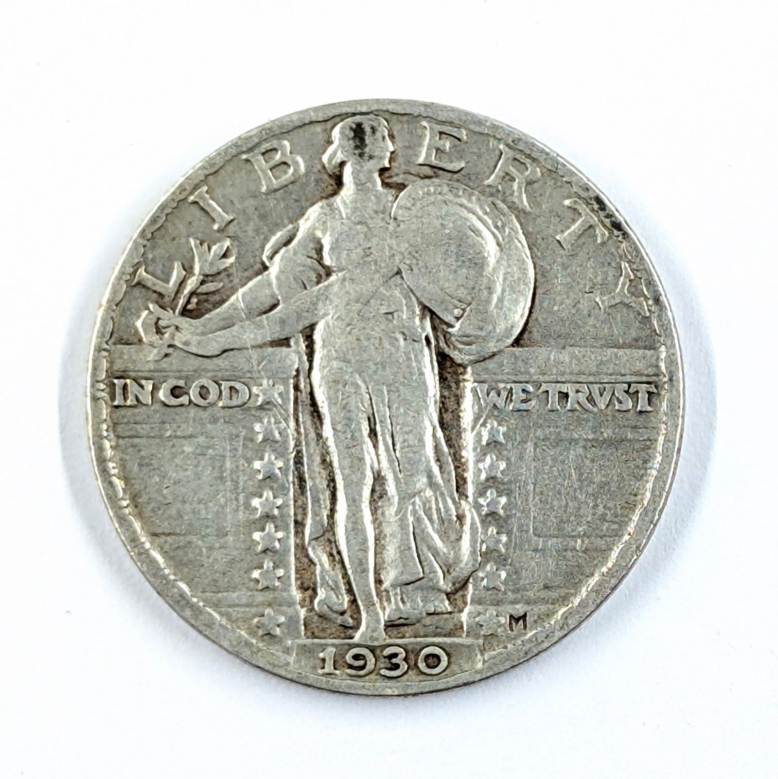 1930 Silver Standing Liberty Quarter - Good Condition: Silver 