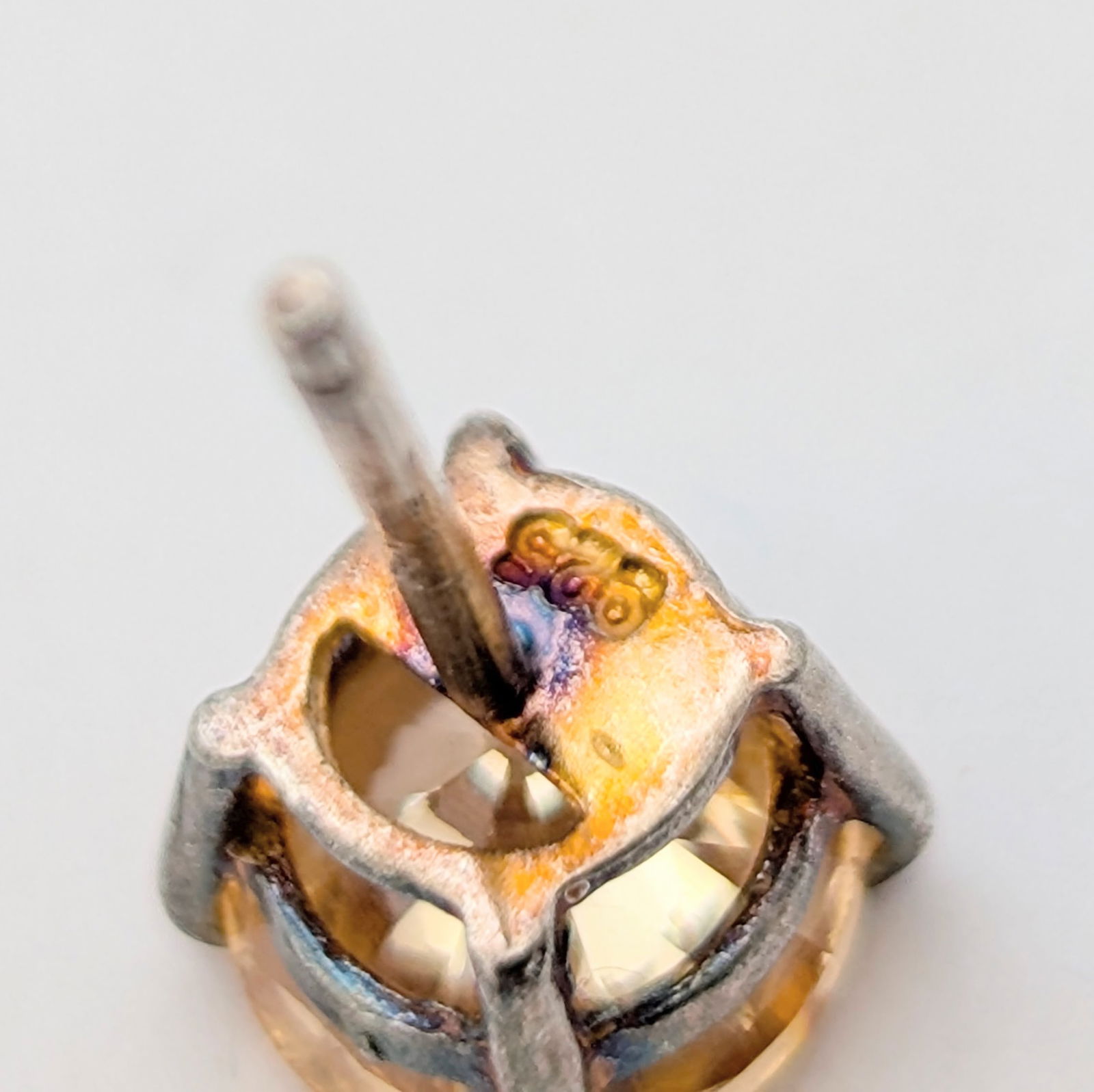 Lot of 3 Sterling Silver Ladies Stud Earrings - Colors for every occasion - 8