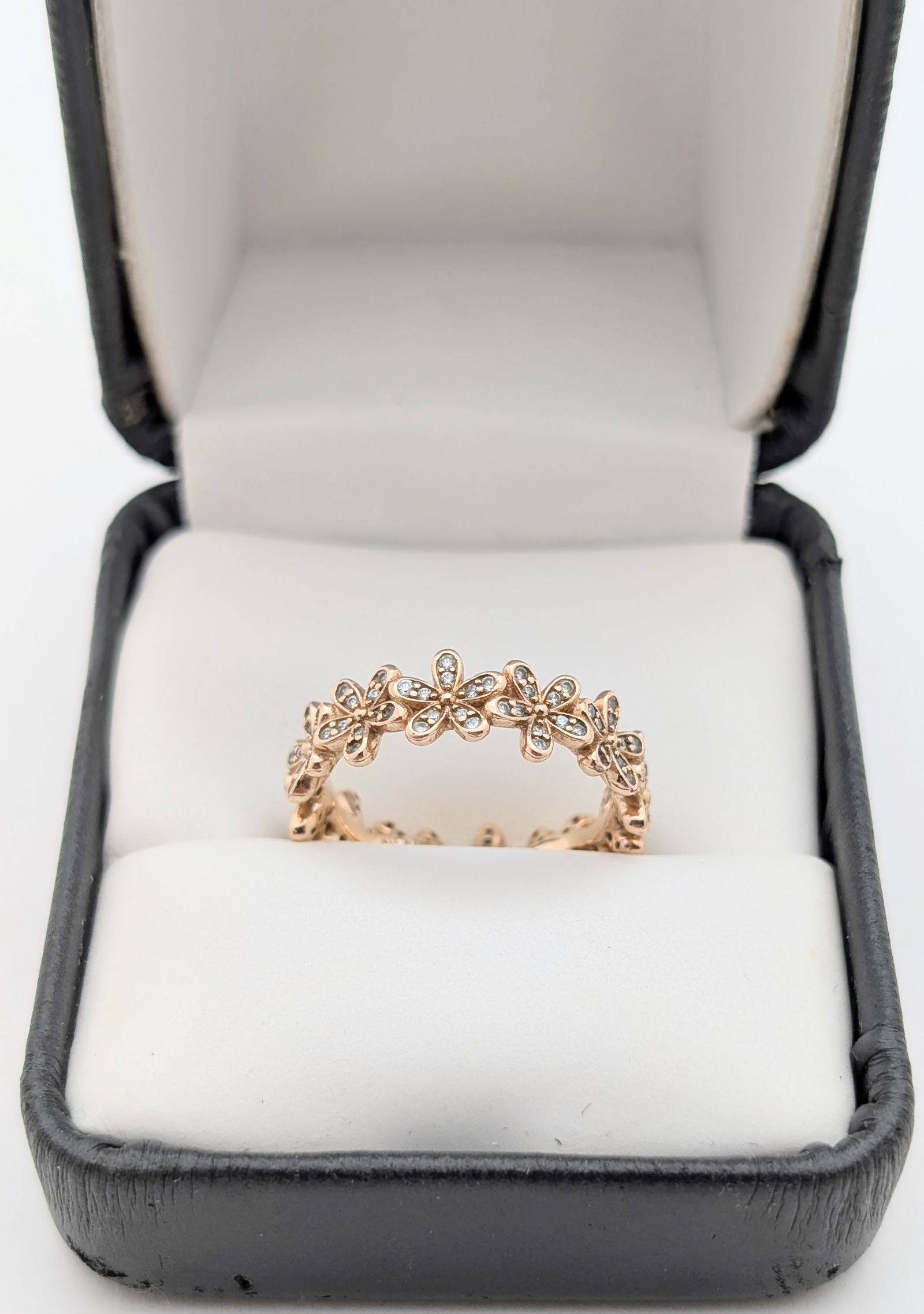 Pandora Gold plated Cubic Zirconia Daisy Flower Ladies Ring - 3